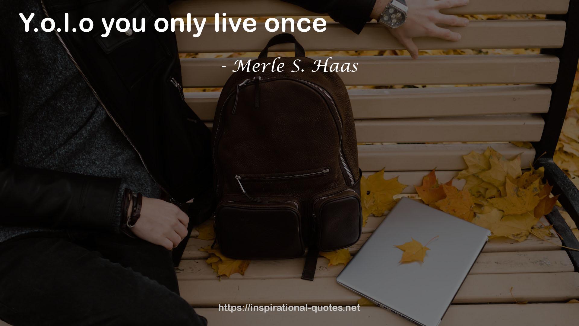 Merle S. Haas QUOTES