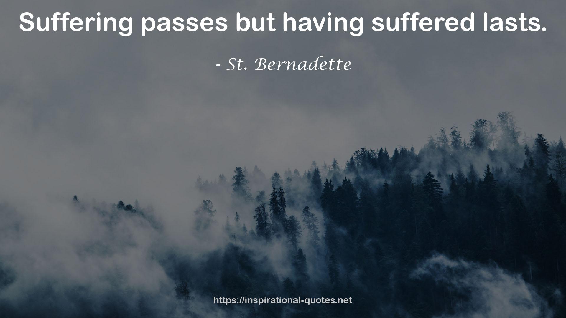 St. Bernadette QUOTES