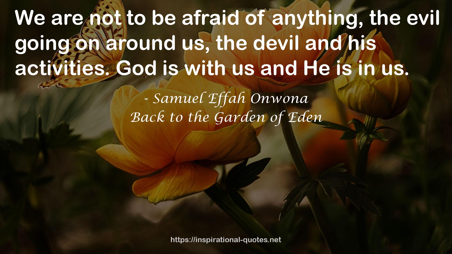 Back to the Garden of Eden QUOTES