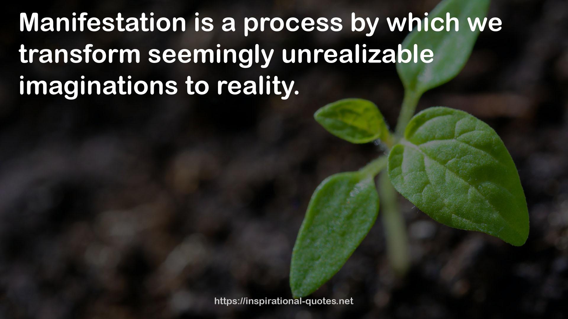 seemingly unrealizable imaginations  QUOTES