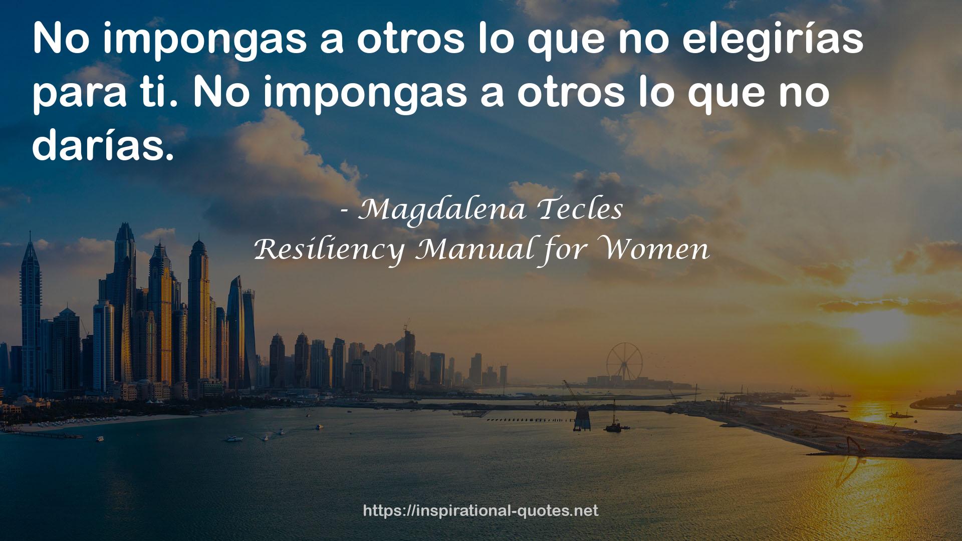 Resiliency Manual for Women QUOTES