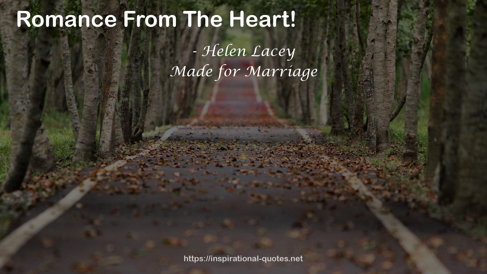 Helen Lacey QUOTES