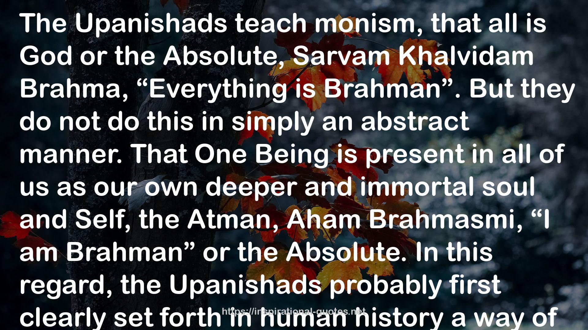 The Principal Upanishads: The Essential Philosophical Foundation of Hinduism QUOTES