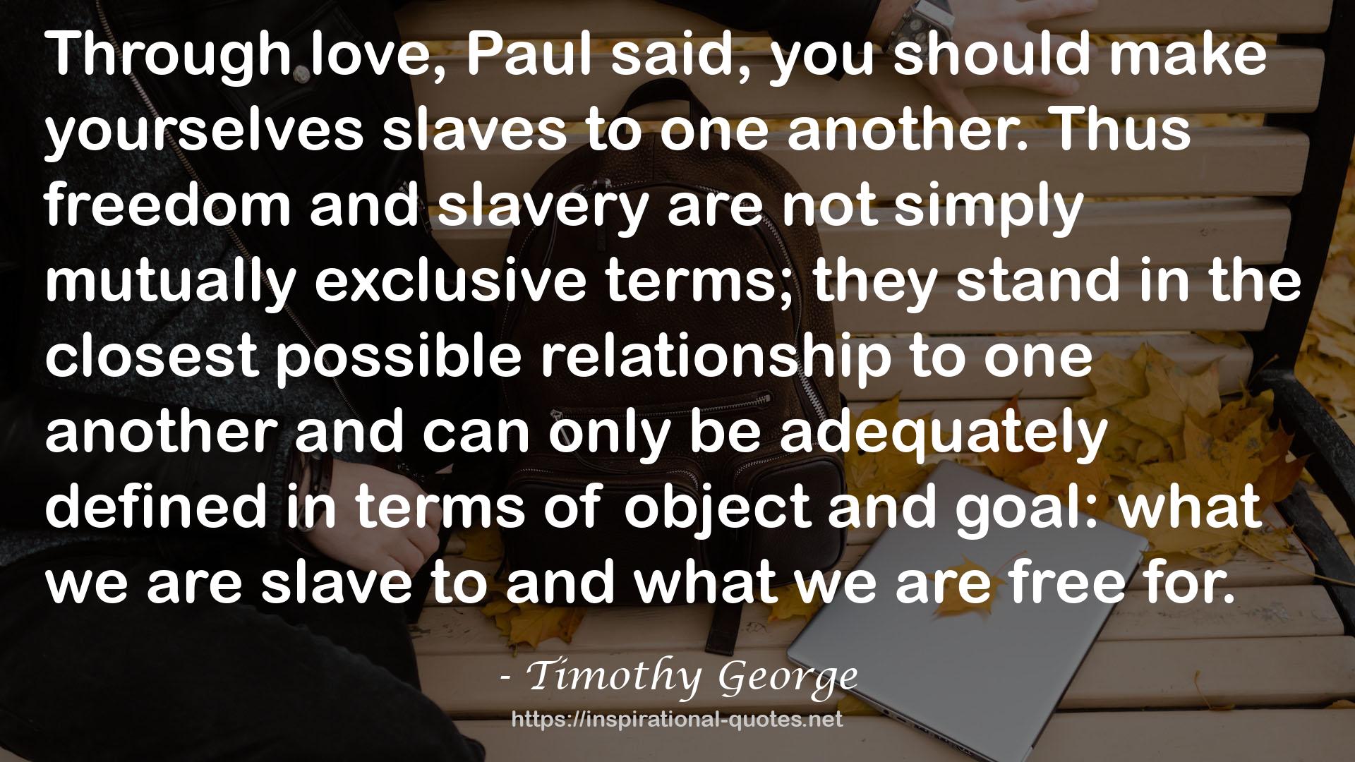 Timothy George QUOTES