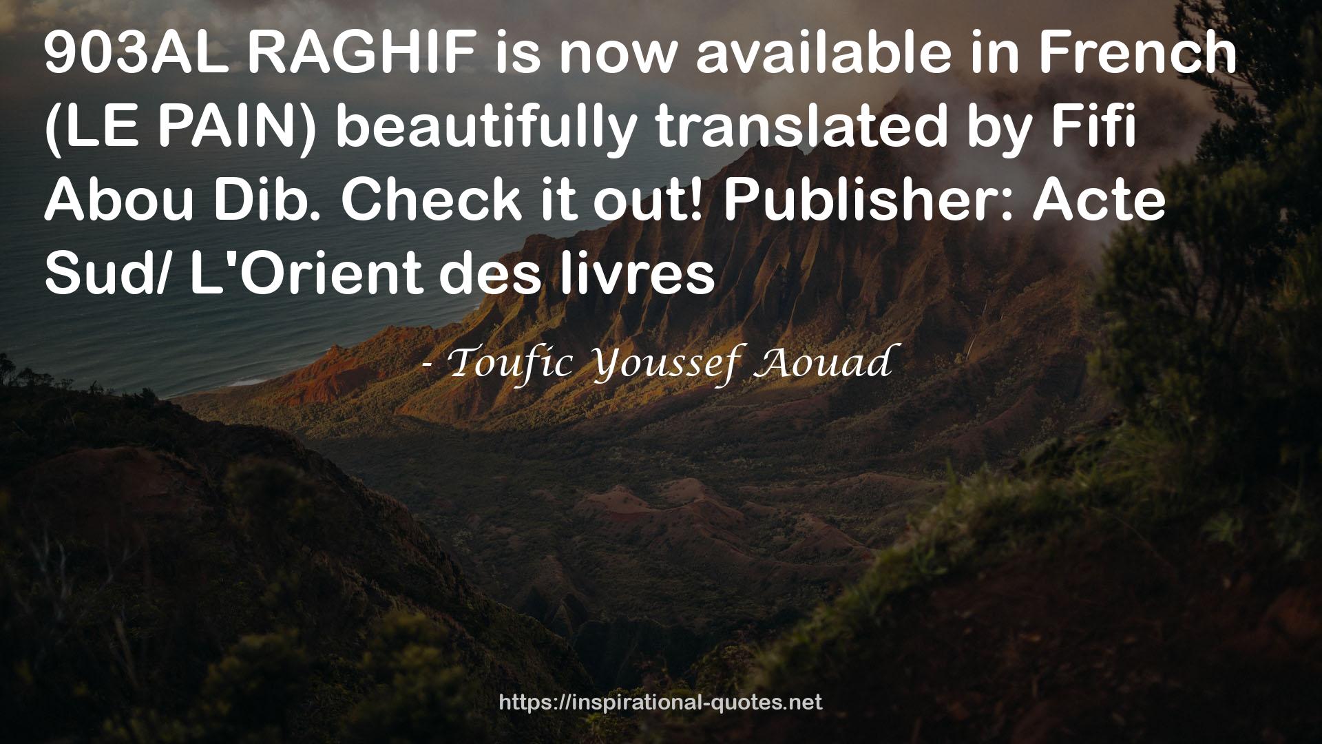 Toufic Youssef Aouad QUOTES