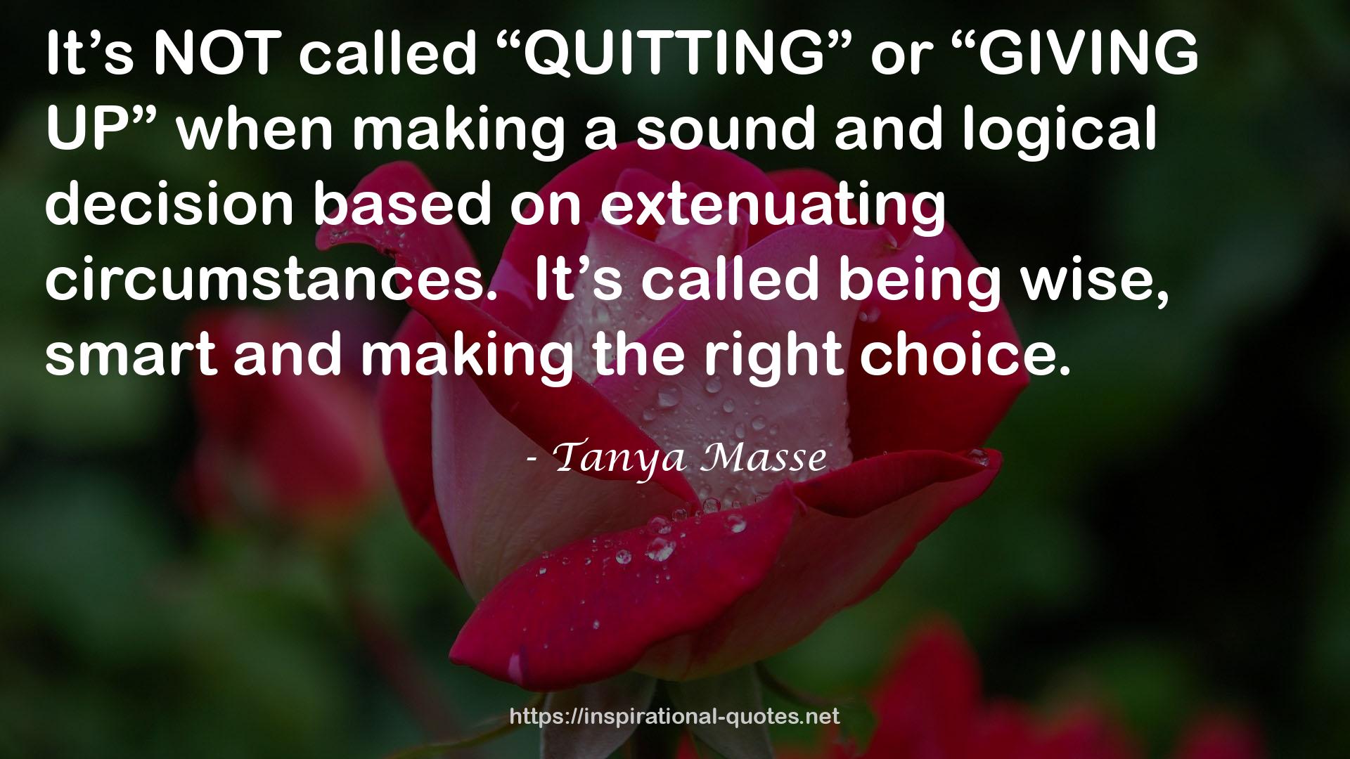 Tanya Masse QUOTES