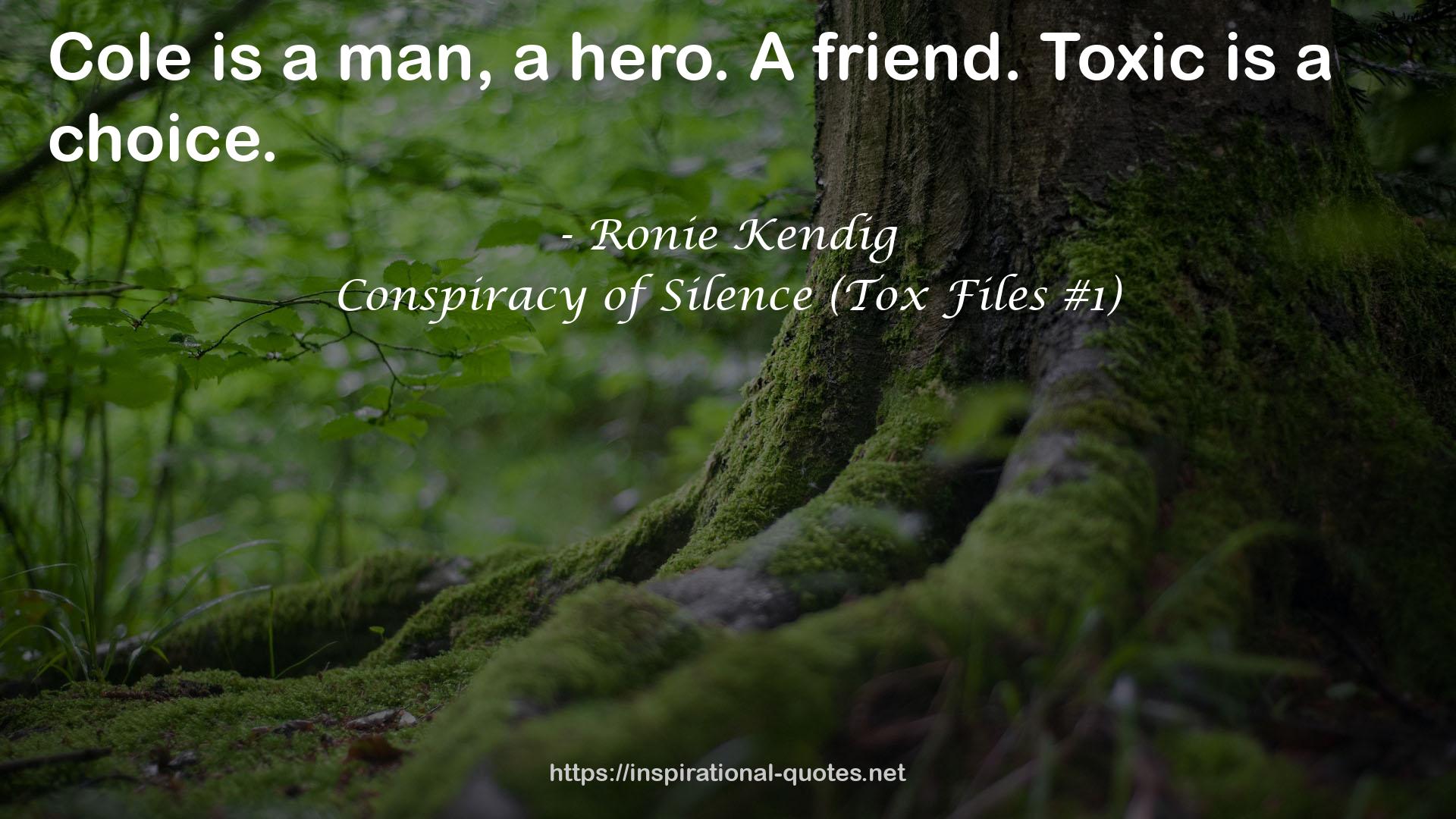 Conspiracy of Silence (Tox Files #1) QUOTES
