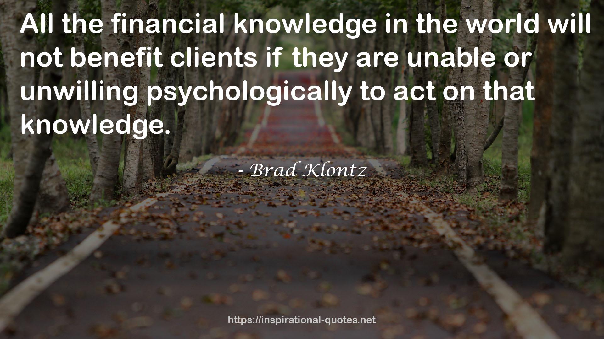 Brad Klontz QUOTES