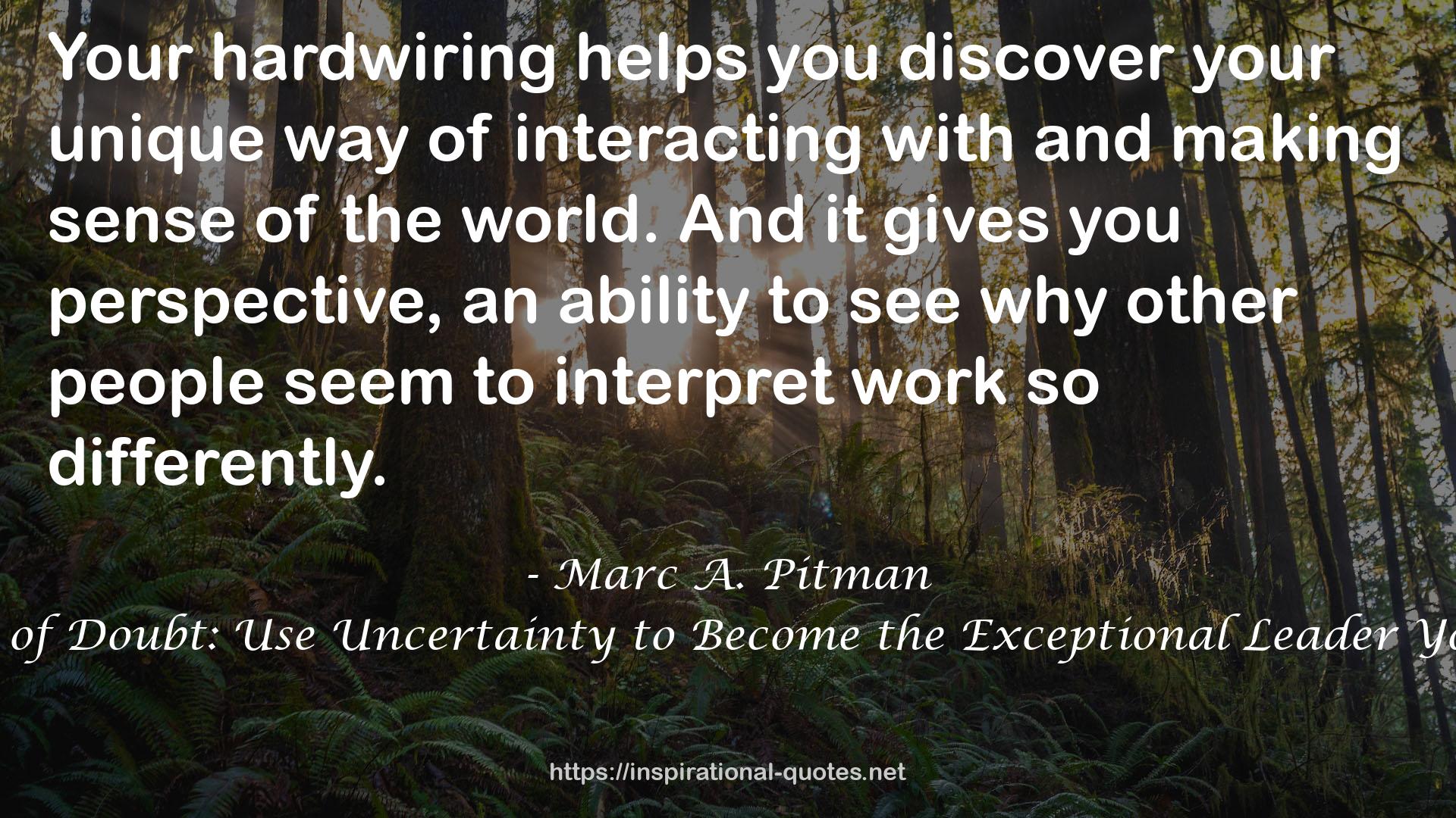 Marc A. Pitman QUOTES