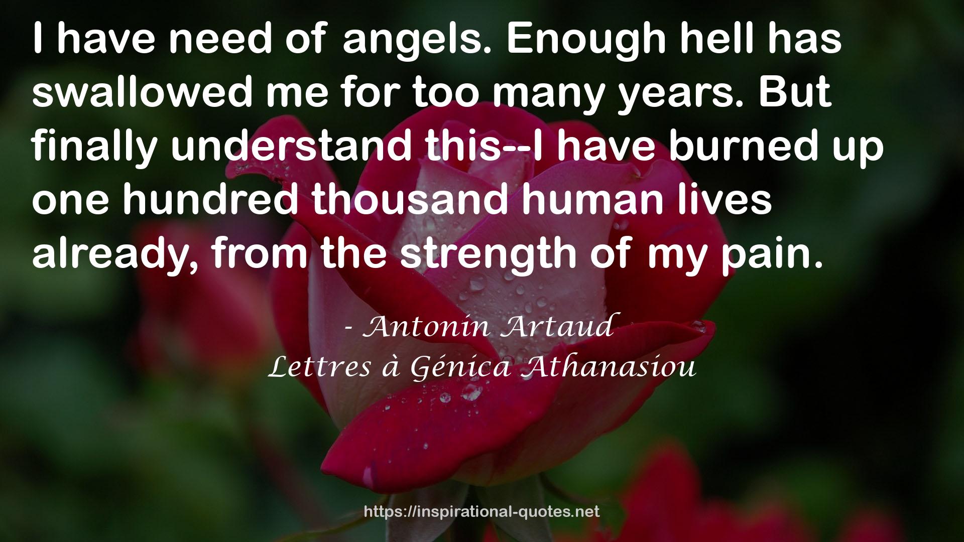 Lettres à Génica Athanasiou QUOTES