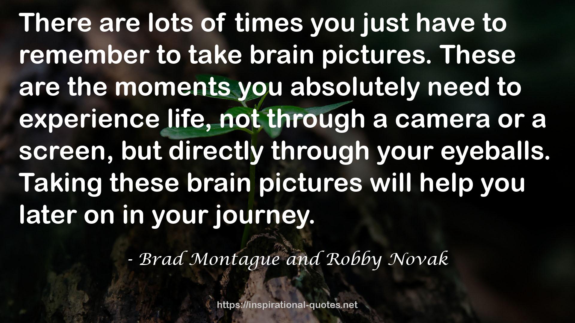 Brad Montague and Robby Novak QUOTES