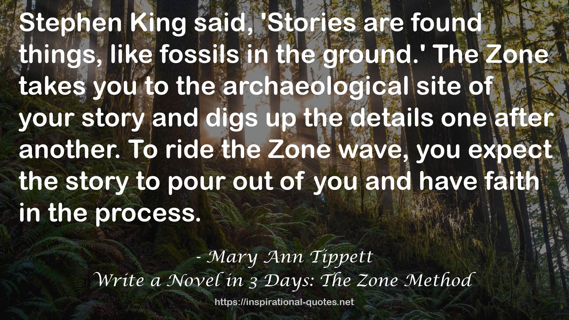 Write a Novel in 3 Days: The Zone Method QUOTES