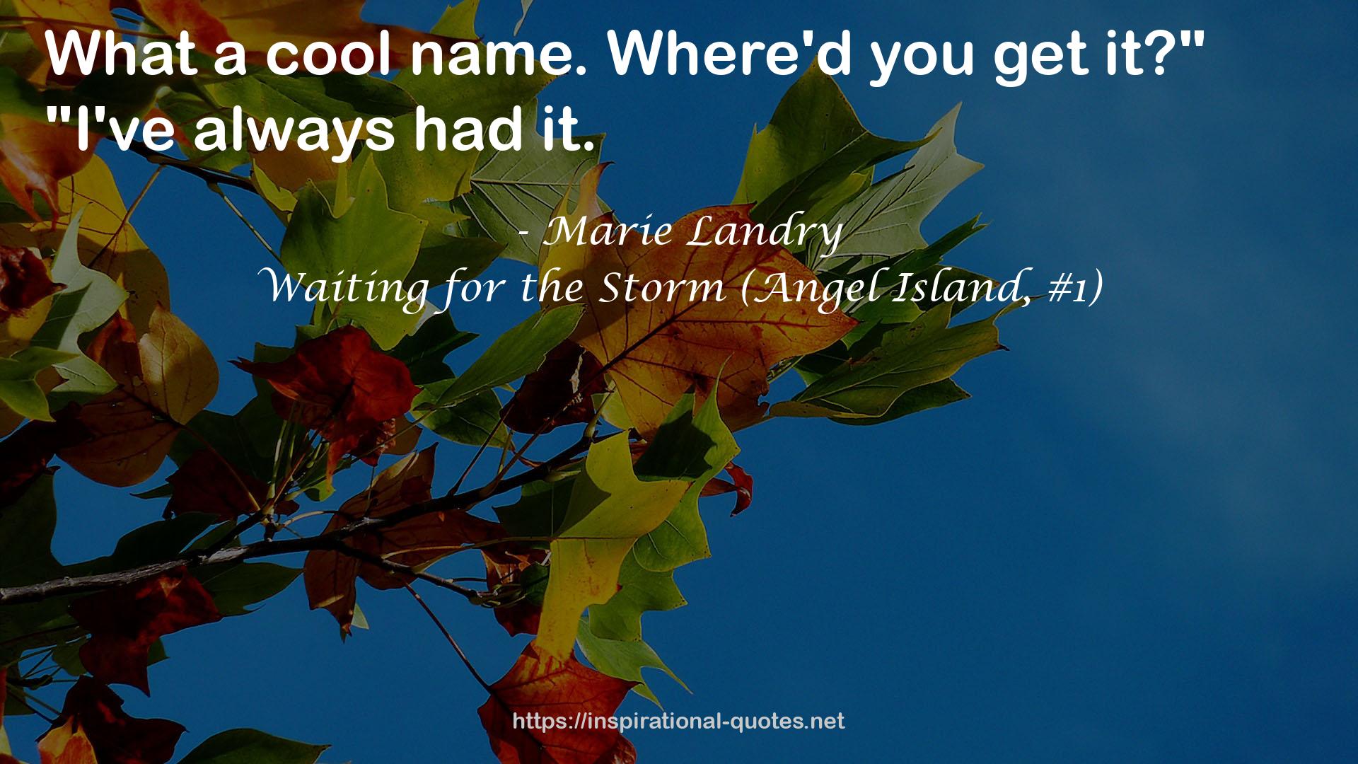 Waiting for the Storm (Angel Island, #1) QUOTES