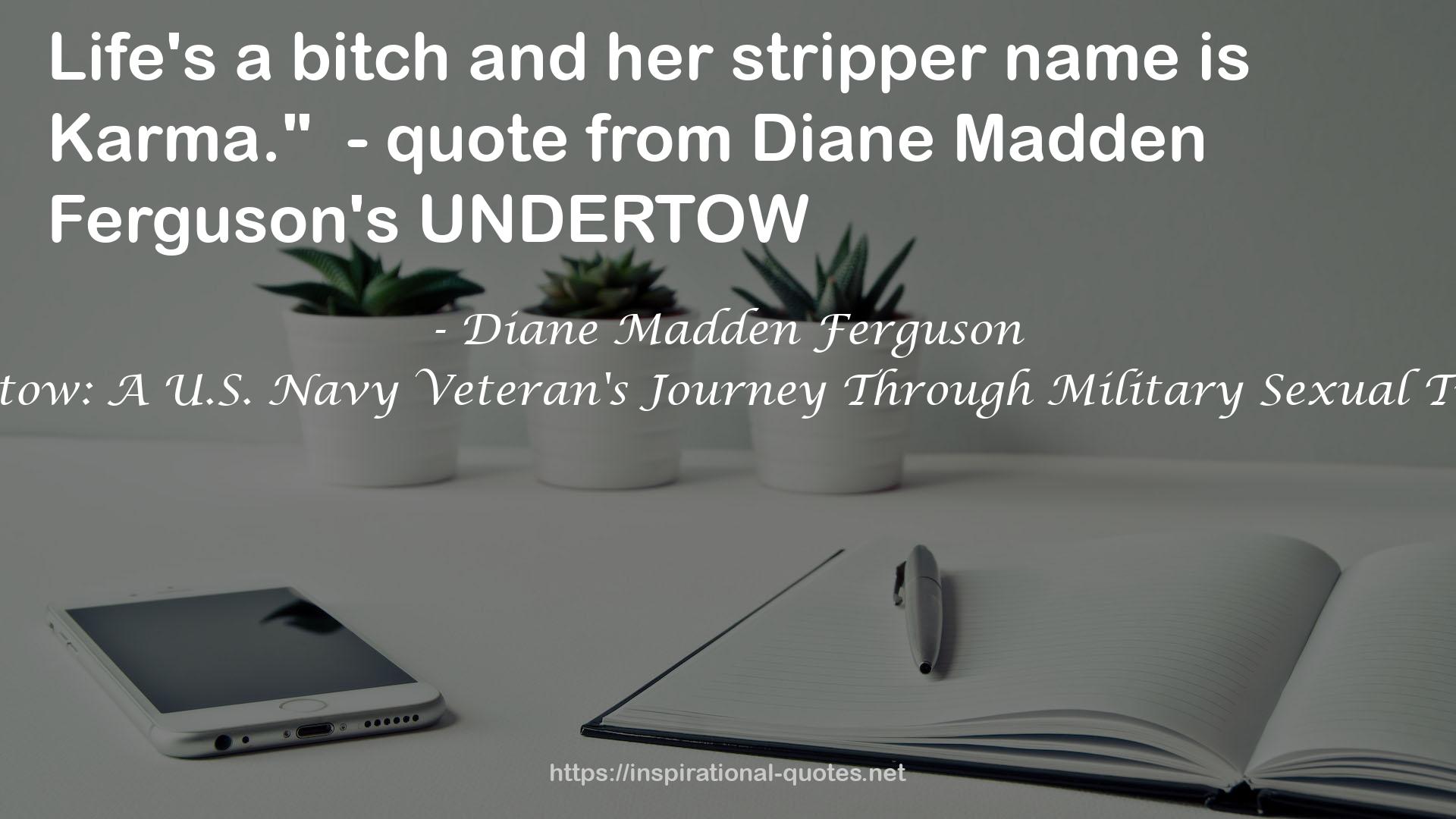 Undertow: A U.S. Navy Veteran's Journey Through Military Sexual Trauma QUOTES