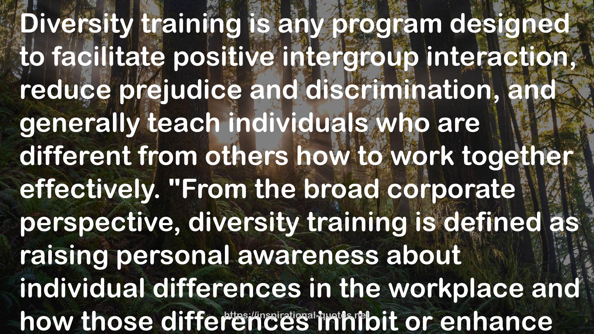 Wikipedia: Diversity Training QUOTES