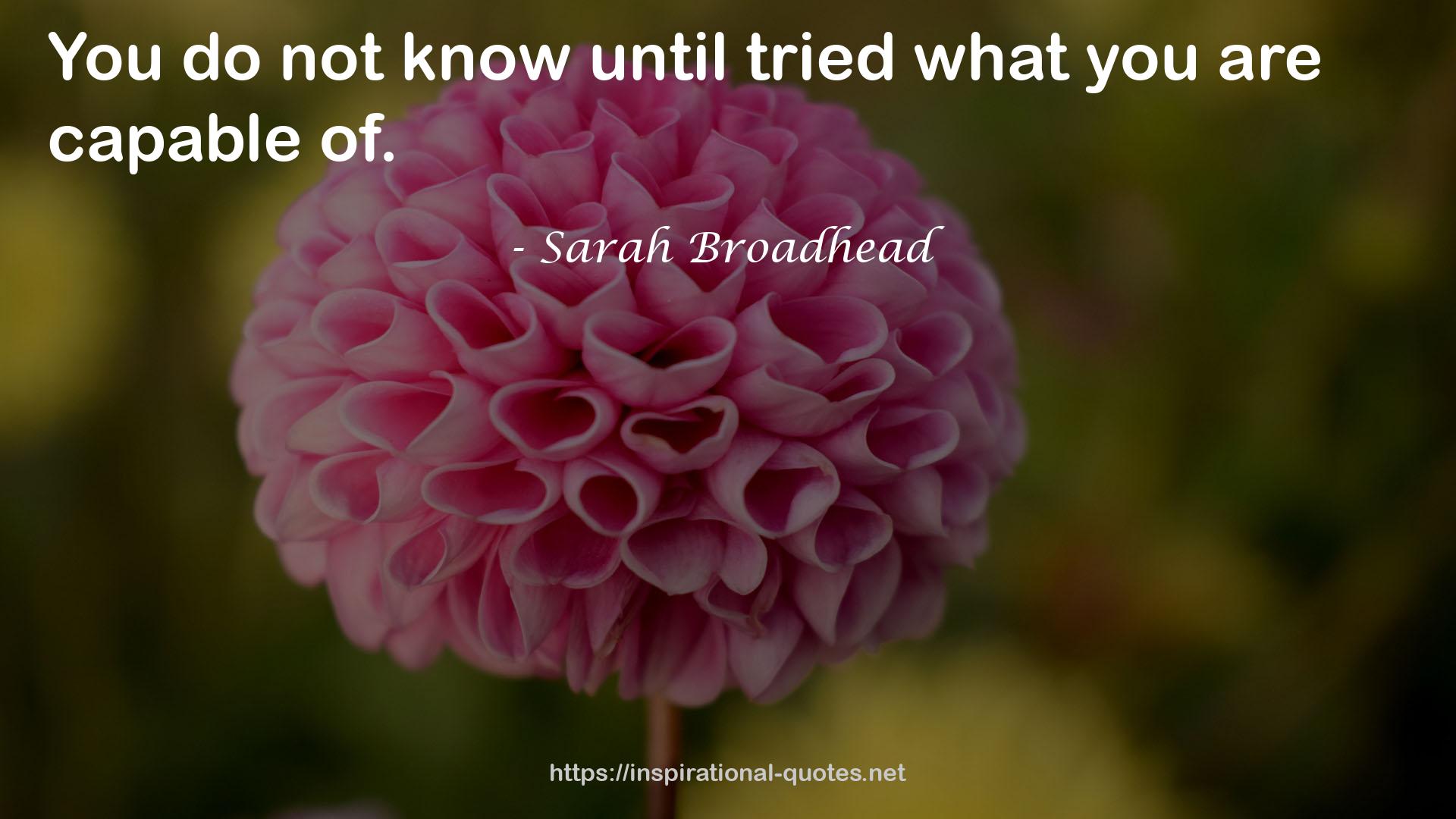 Sarah Broadhead QUOTES