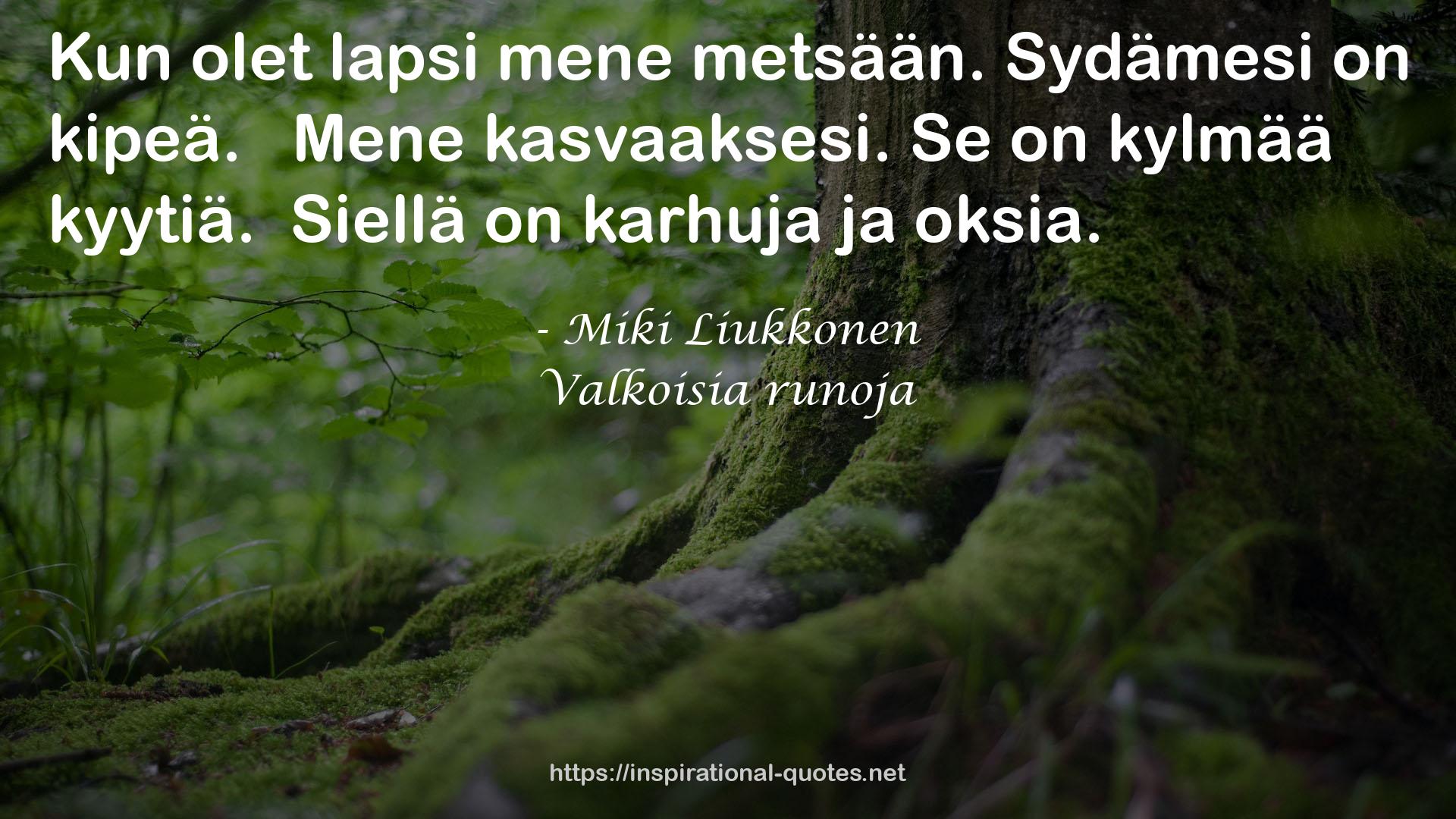 Valkoisia runoja QUOTES