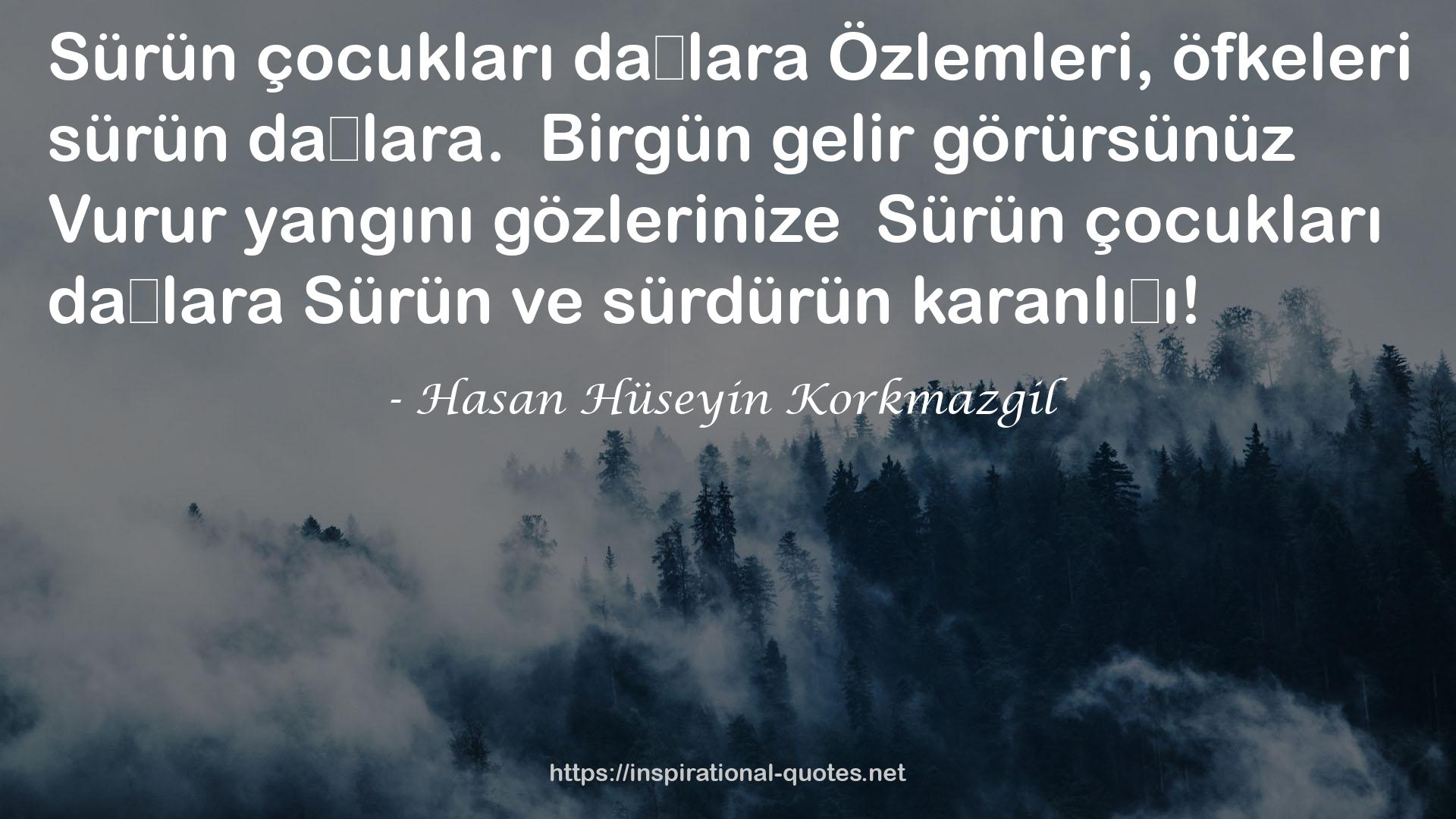 Hasan Hüseyin Korkmazgil QUOTES