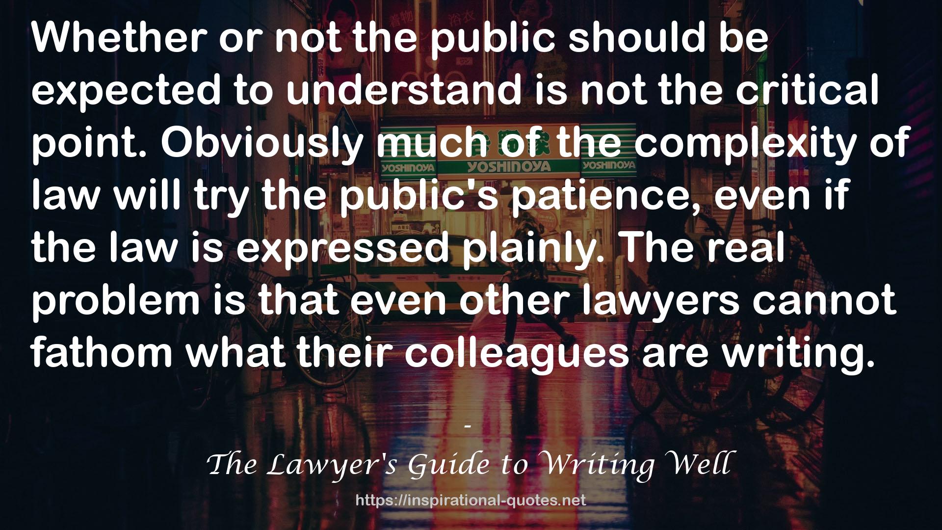 The Lawyer's Guide to Writing Well QUOTES