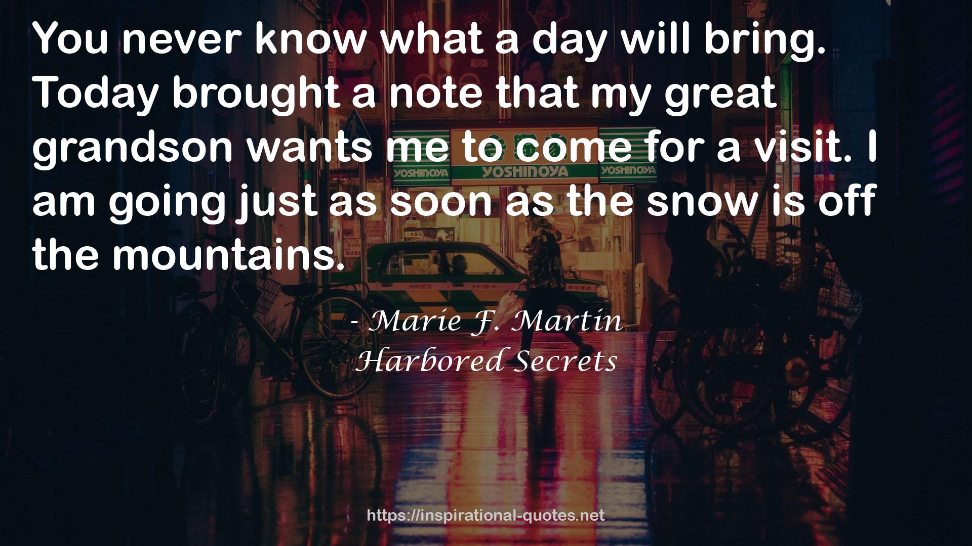 Marie F. Martin QUOTES