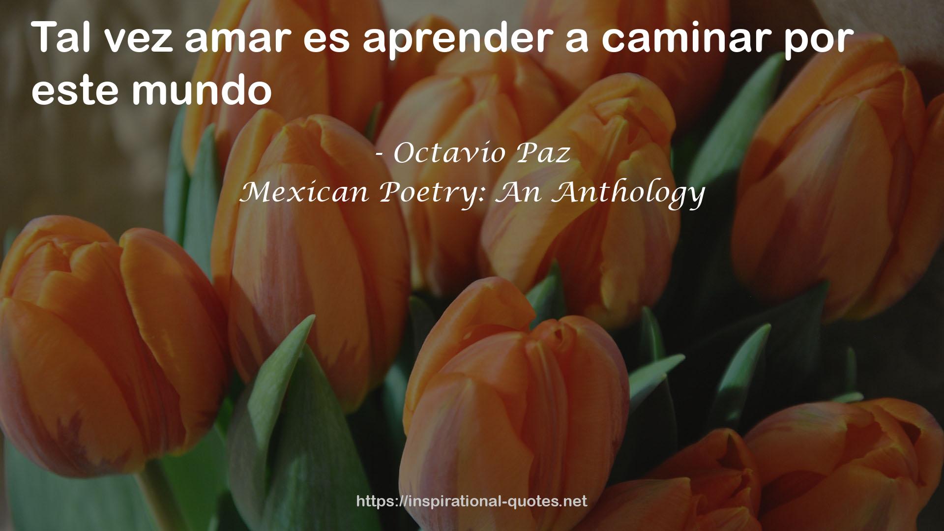 Mexican Poetry: An Anthology QUOTES