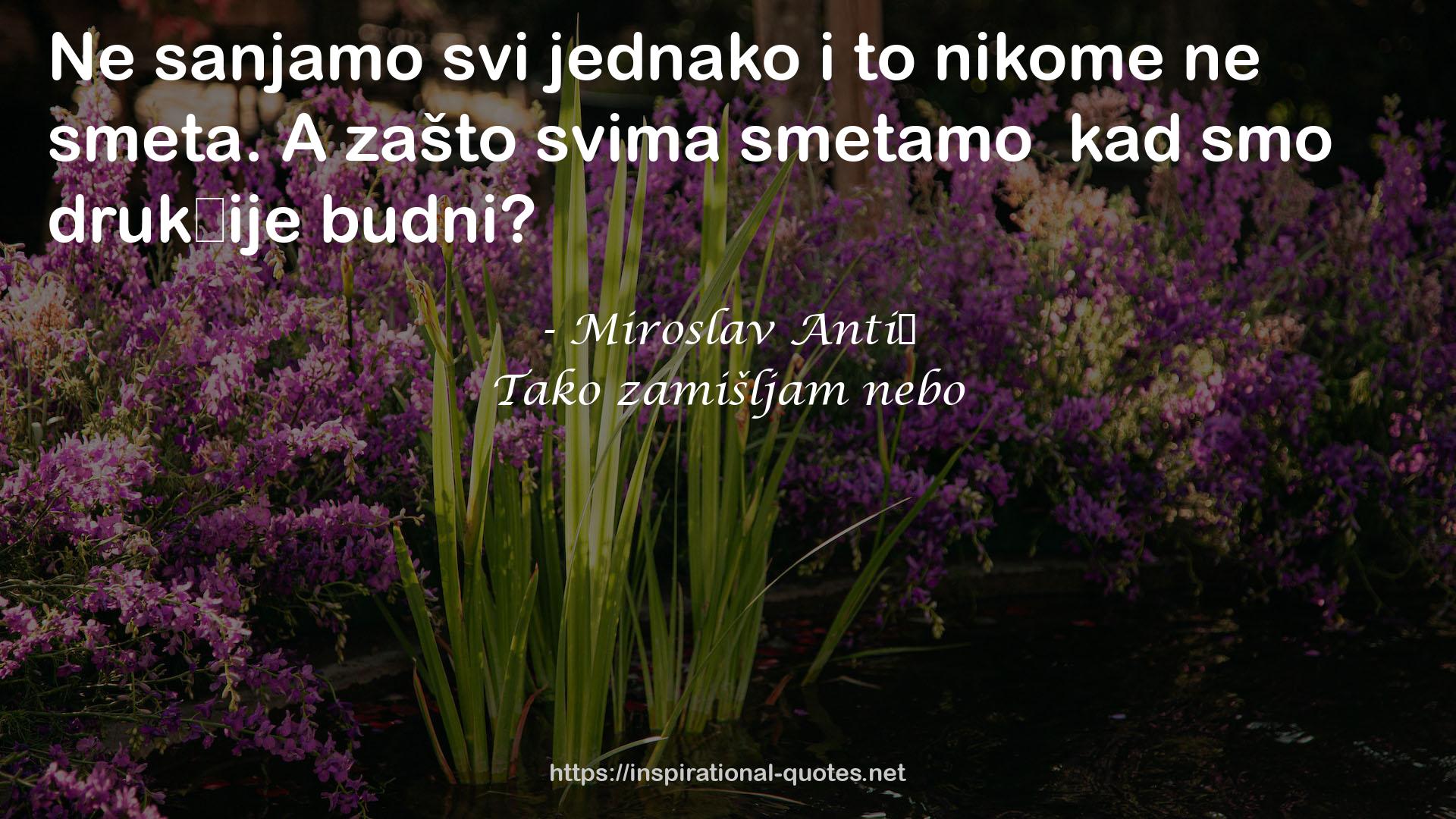 Tako zamišljam nebo QUOTES