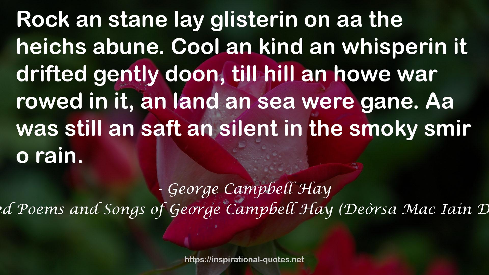 George Campbell Hay QUOTES