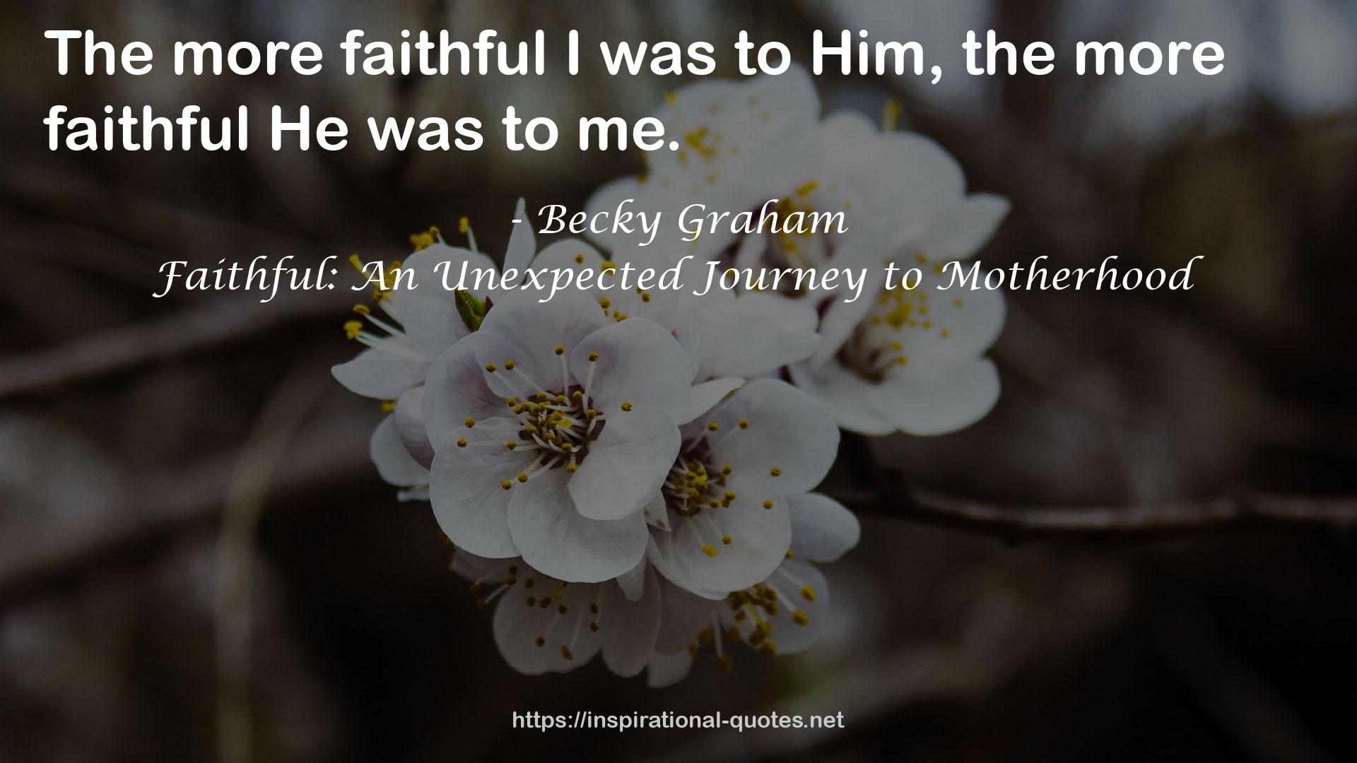 Faithful: An Unexpected Journey to Motherhood QUOTES