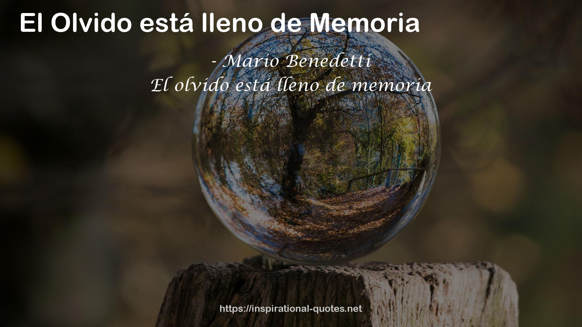 El olvido está lleno de memoria QUOTES