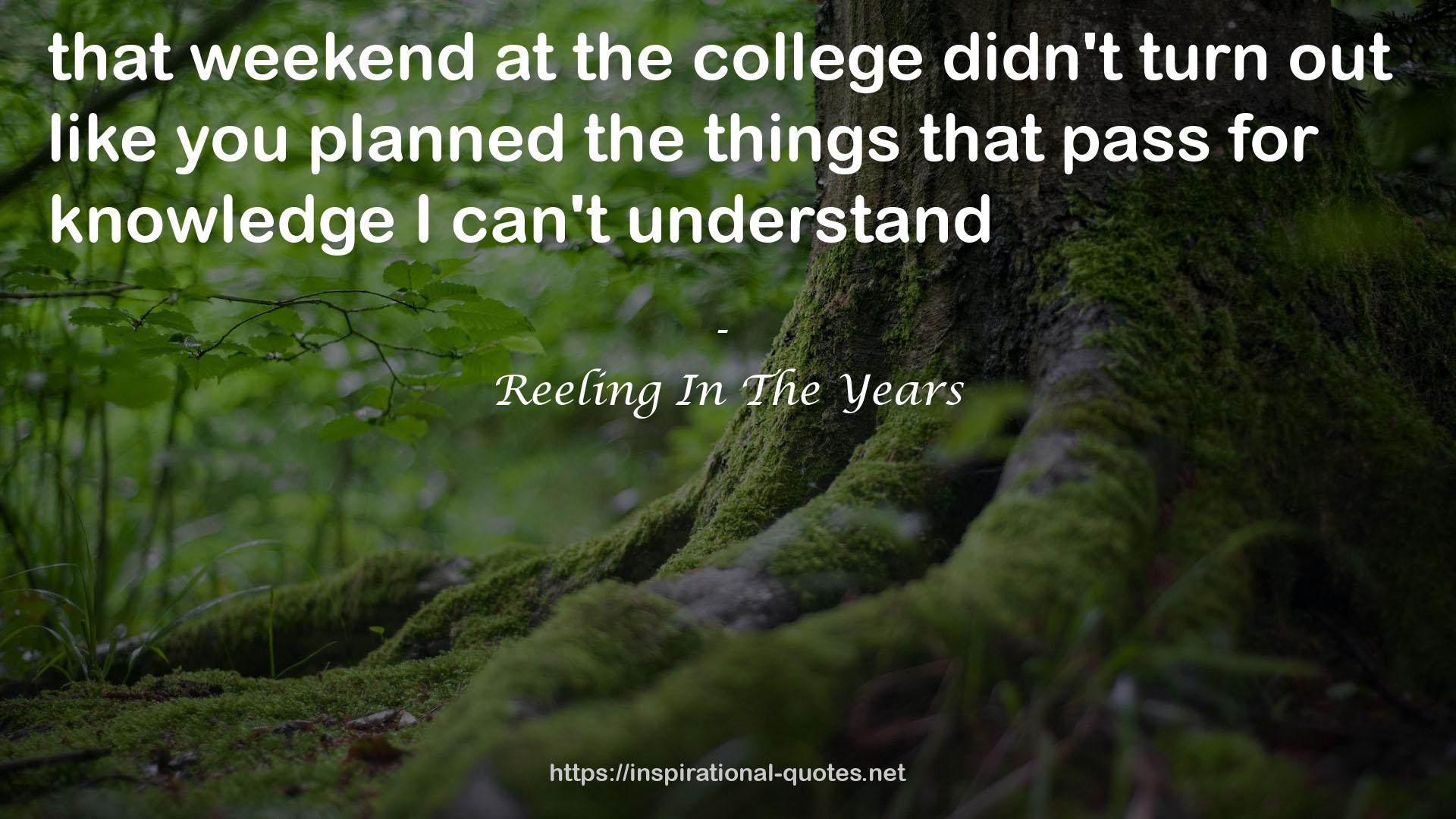 Reeling In The Years QUOTES