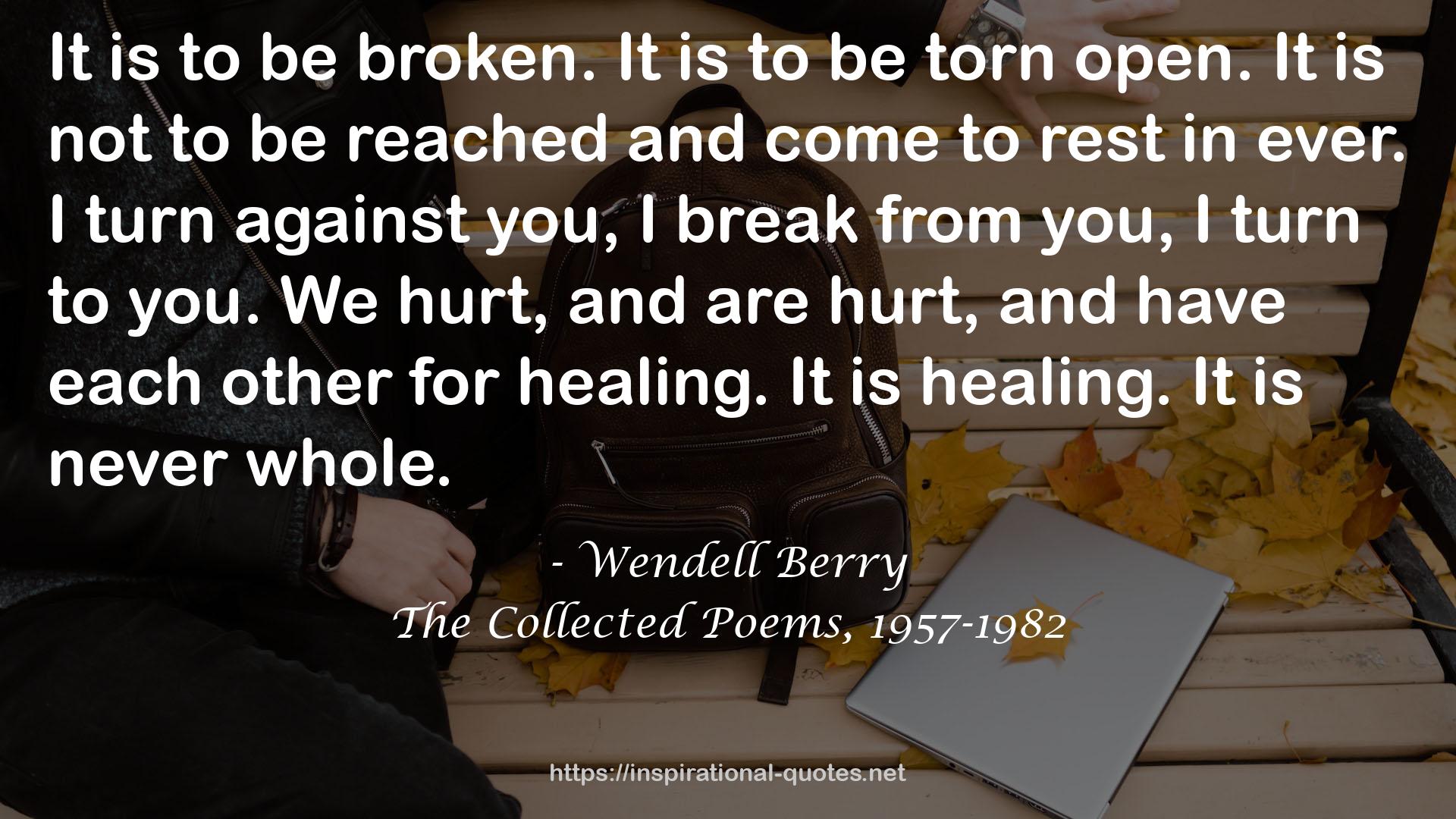 The Collected Poems, 1957-1982 QUOTES