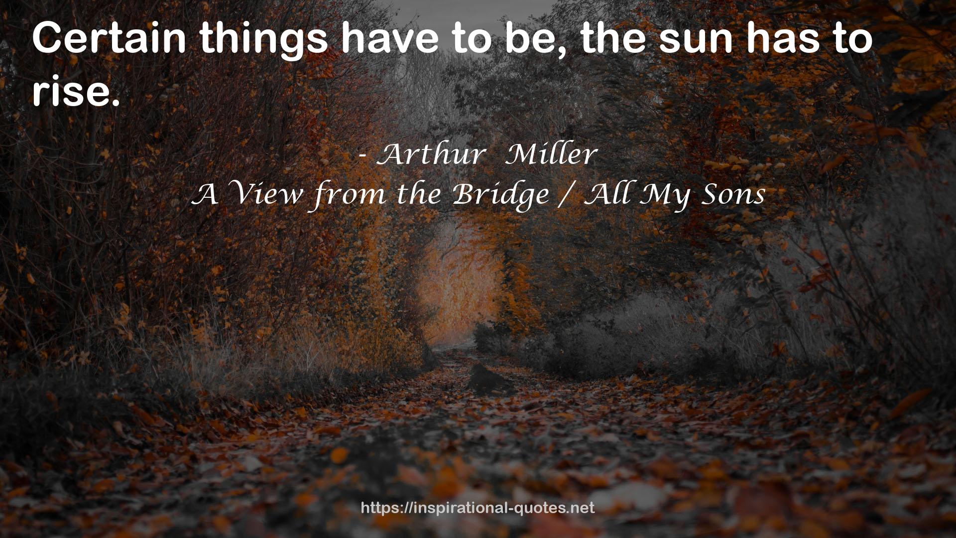 A View from the Bridge / All My Sons QUOTES