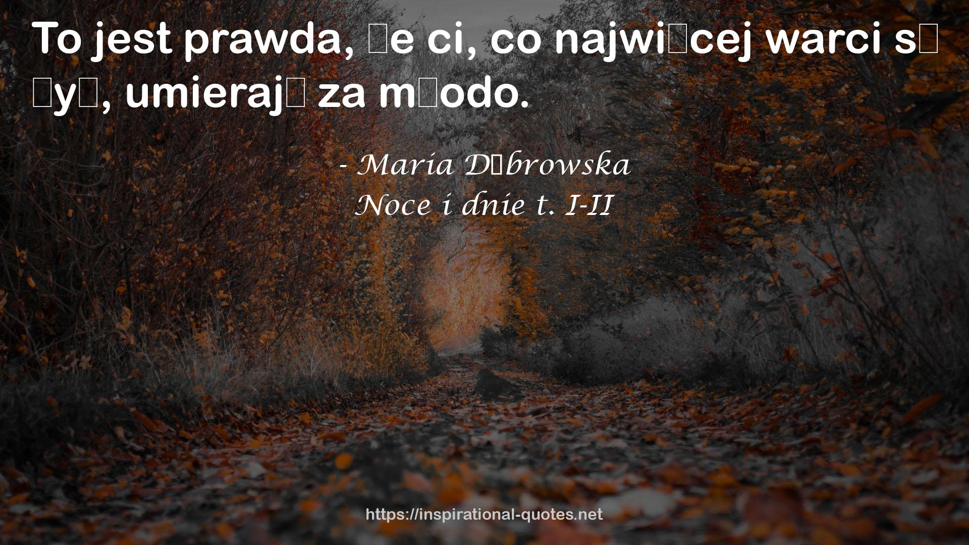 Noce i dnie t. I-II QUOTES