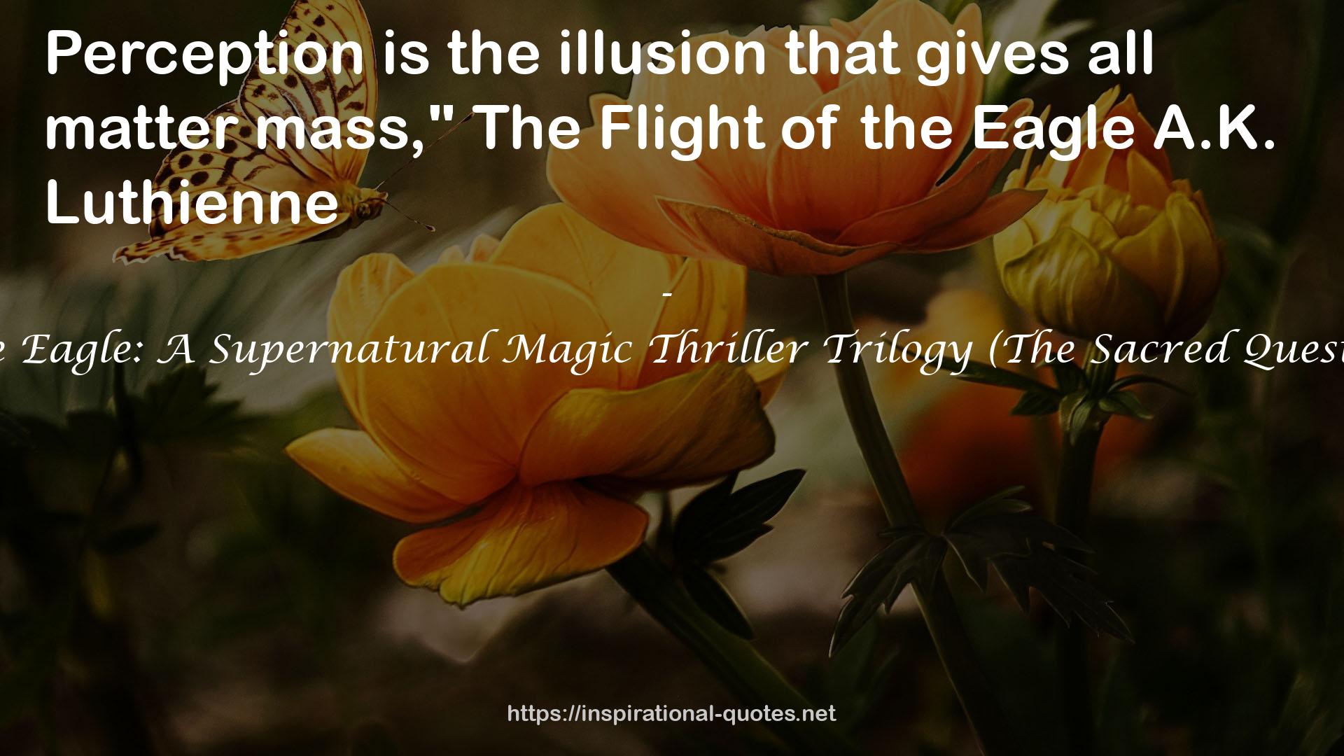 Flight of the Eagle: A Supernatural Magic Thriller Trilogy (The Sacred Quest Trilogy #2) QUOTES