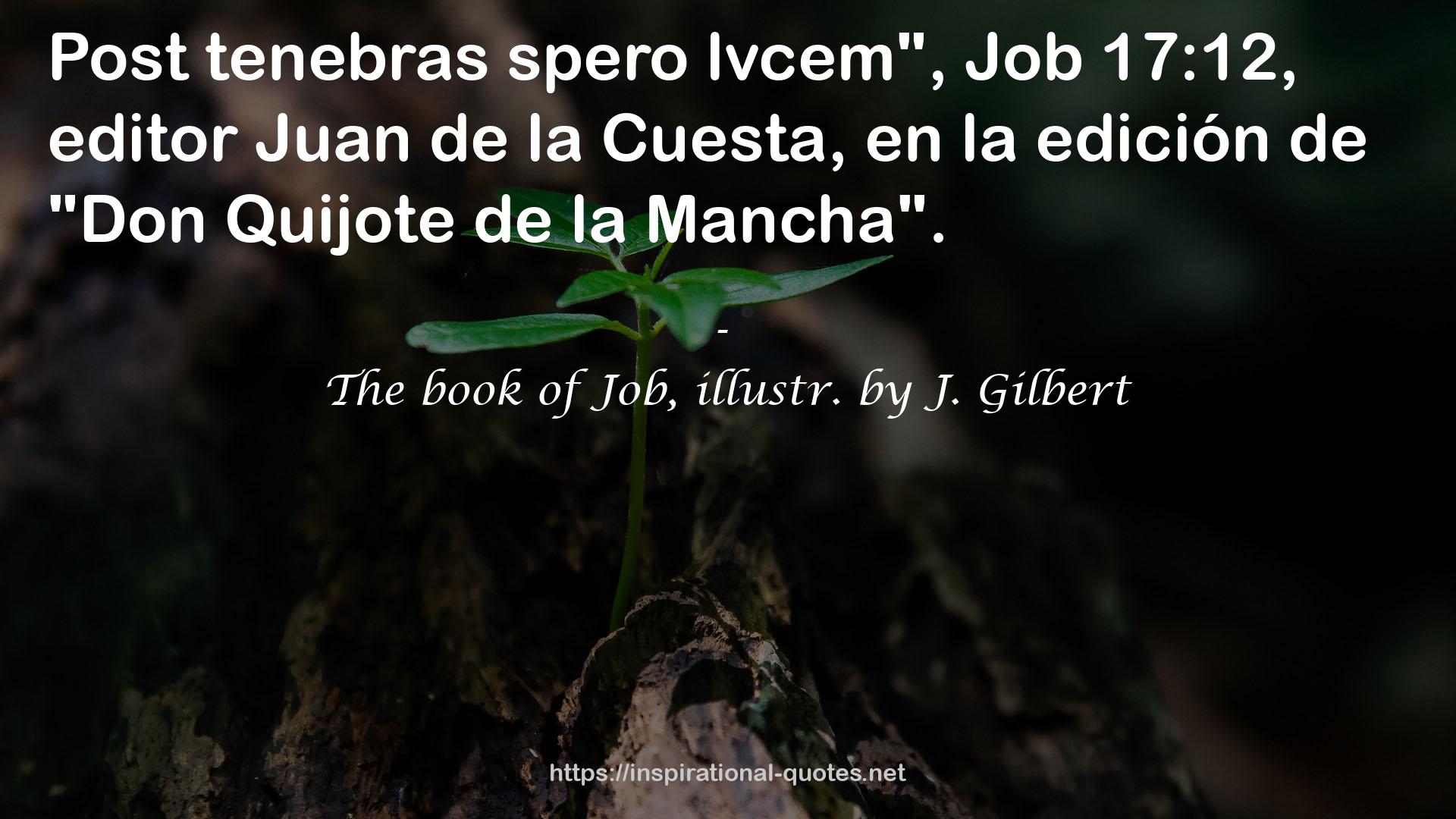 The book of Job, illustr. by J. Gilbert QUOTES