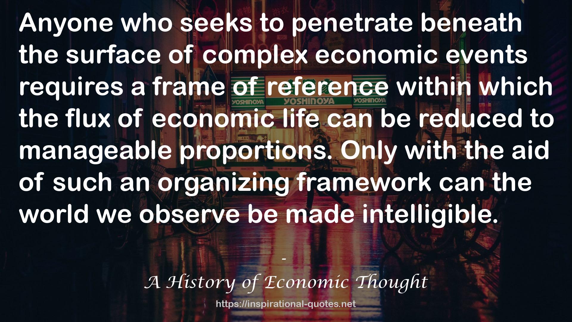 A History of Economic Thought QUOTES