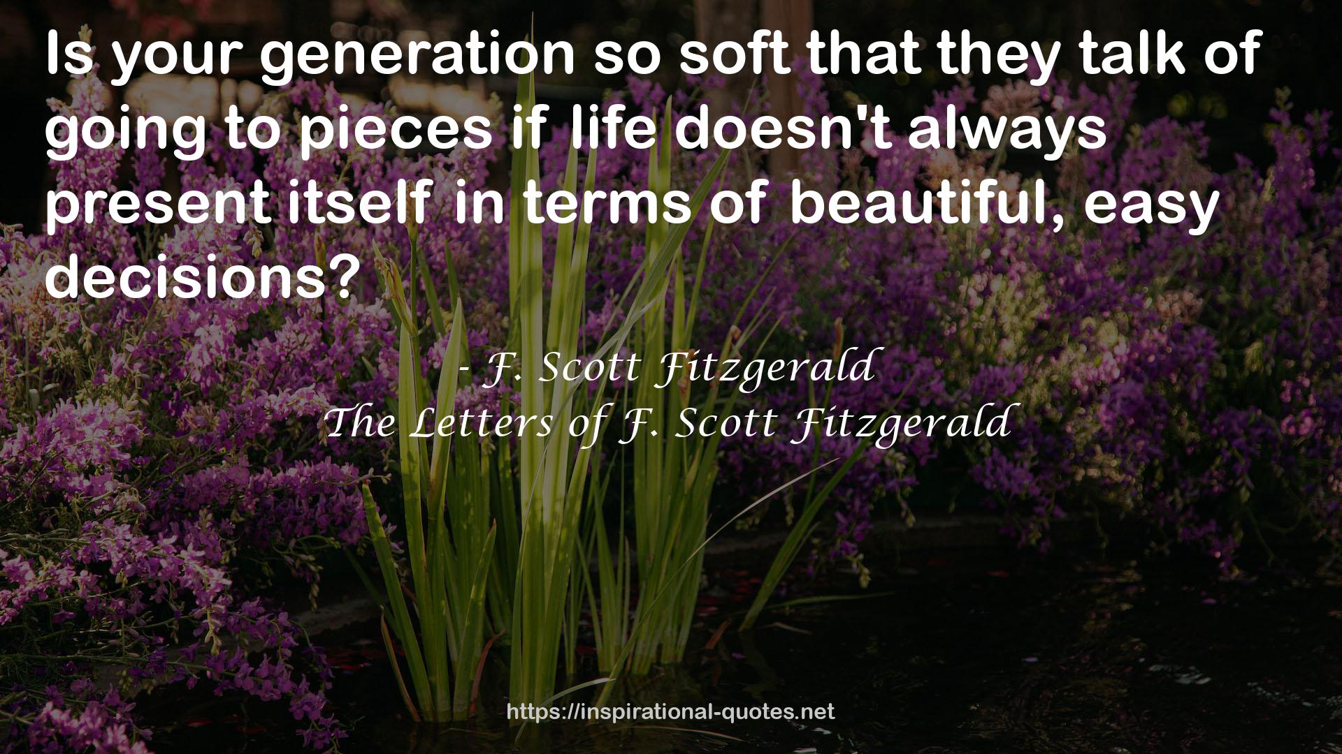 The Letters of F. Scott Fitzgerald QUOTES