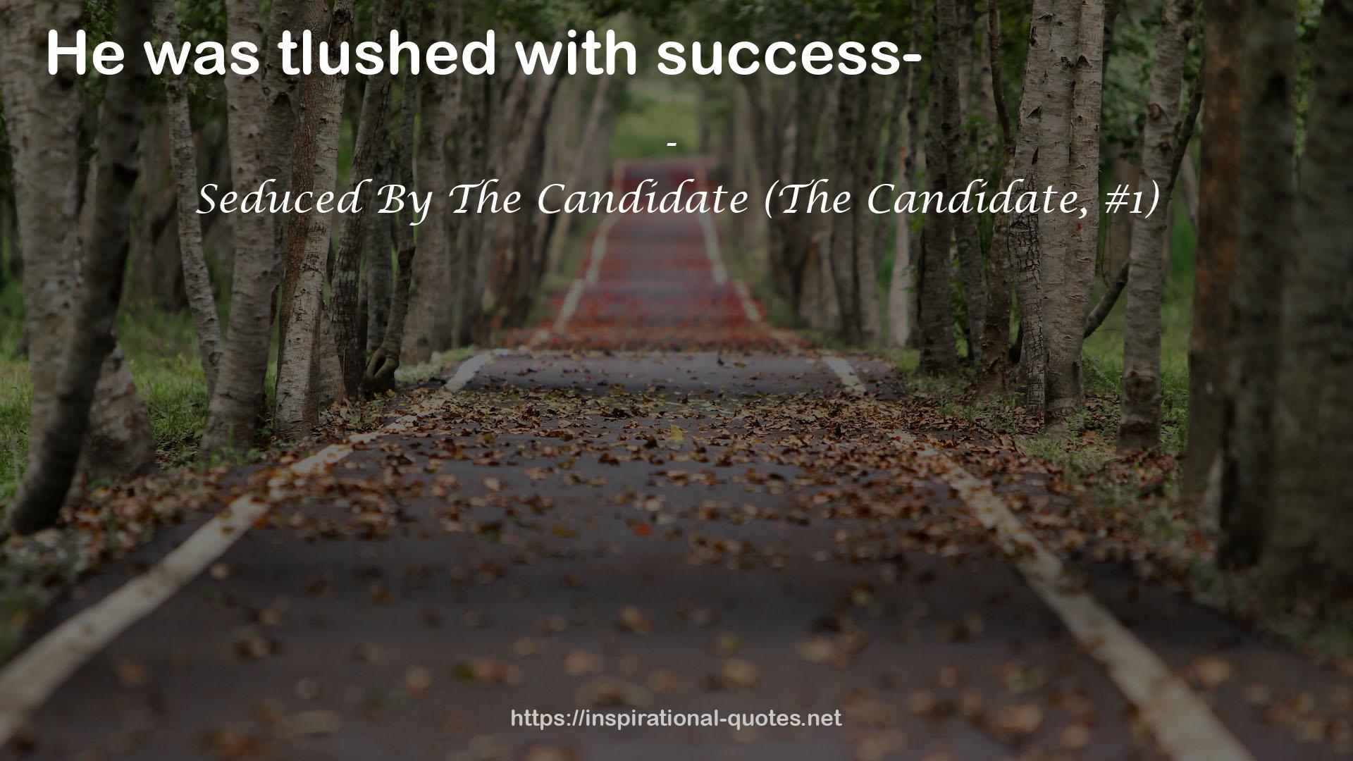 Seduced By The Candidate (The Candidate, #1) QUOTES