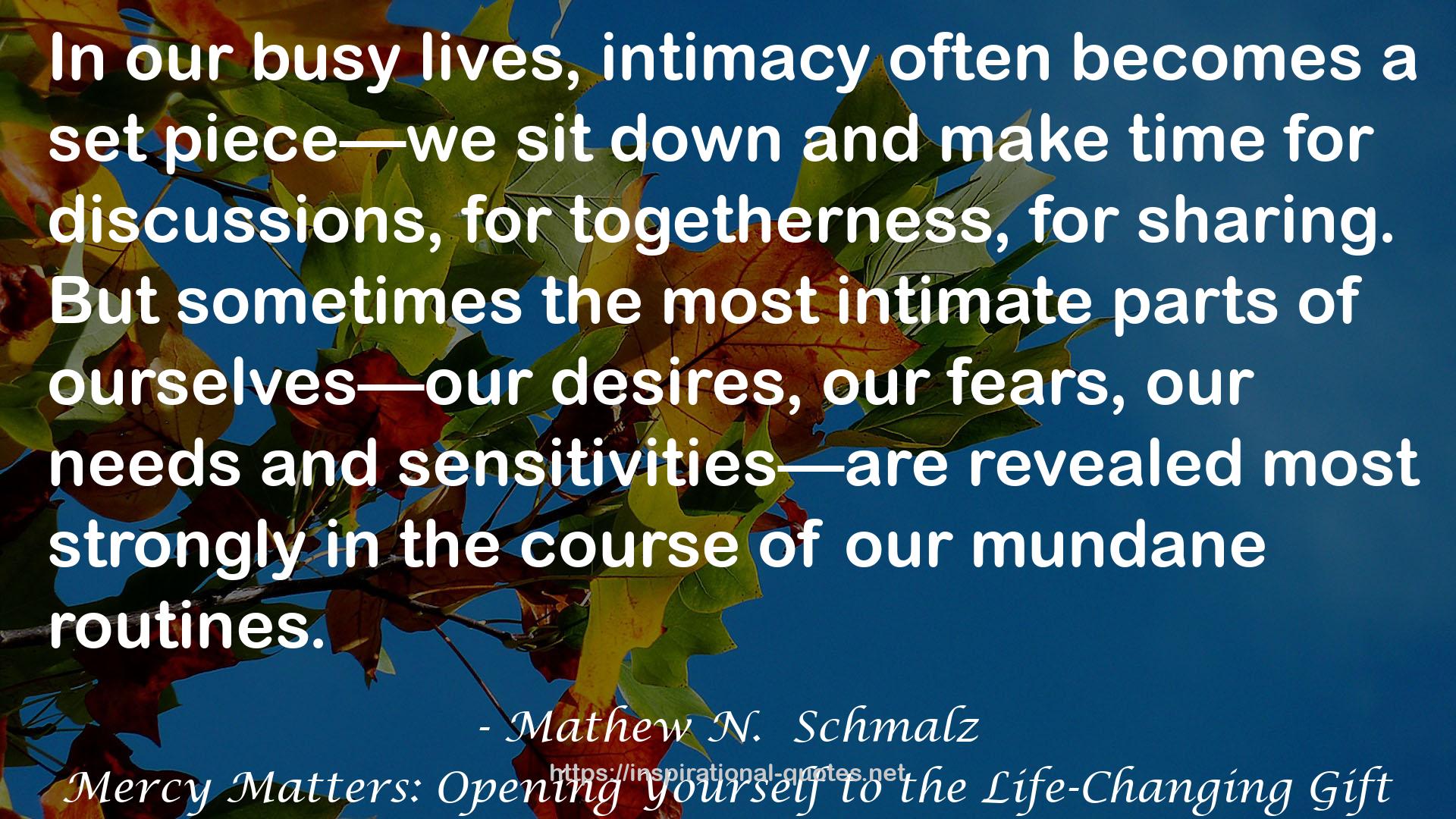 Mercy Matters: Opening Yourself to the Life-Changing Gift QUOTES