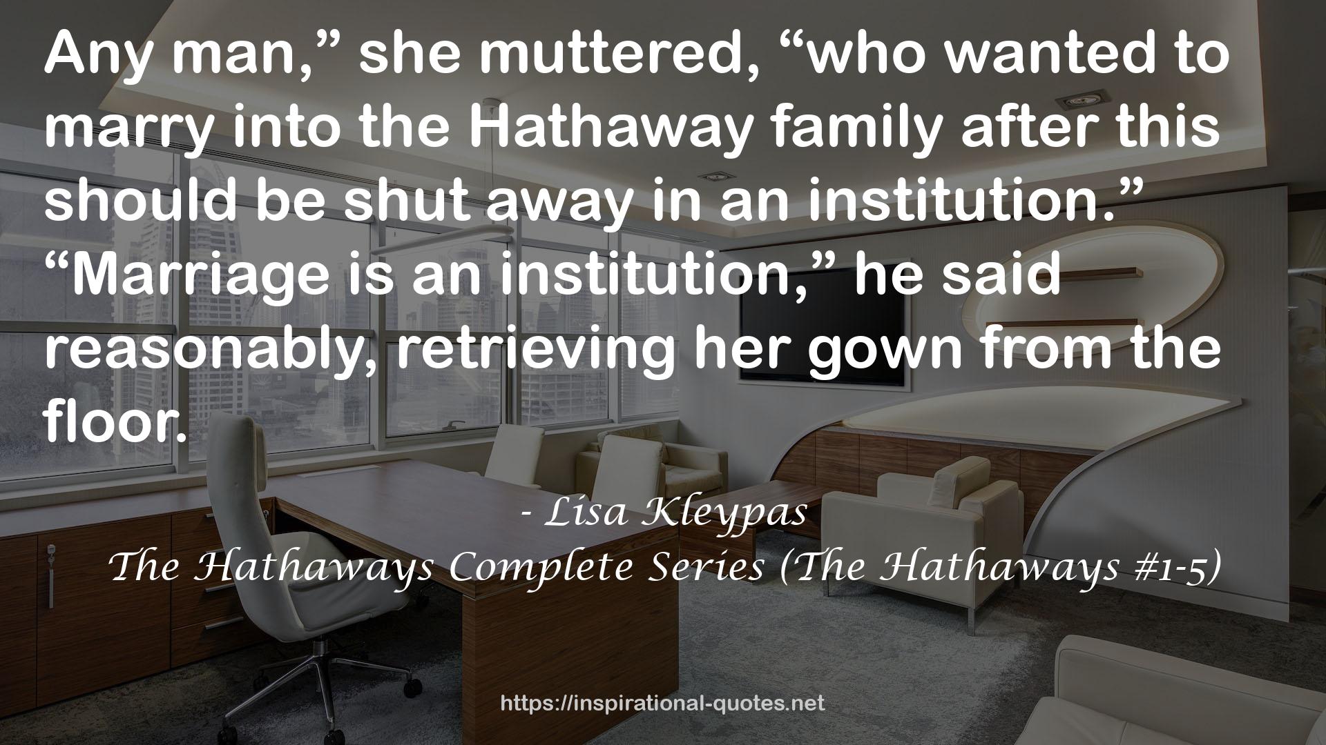 The Hathaways Complete Series (The Hathaways #1-5) QUOTES