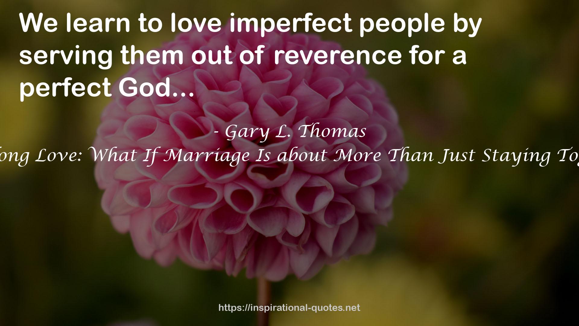 A Lifelong Love: What If Marriage Is about More Than Just Staying Together? QUOTES