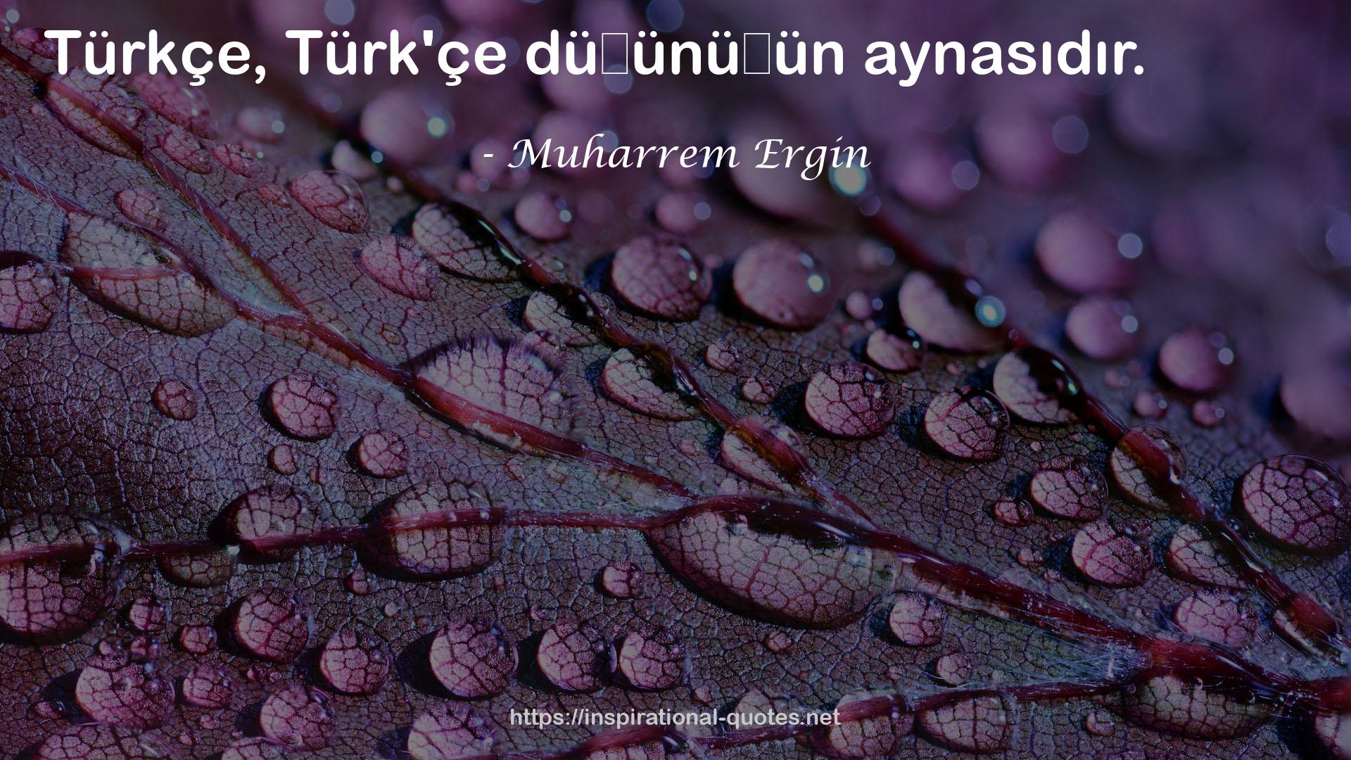 Muharrem Ergin QUOTES