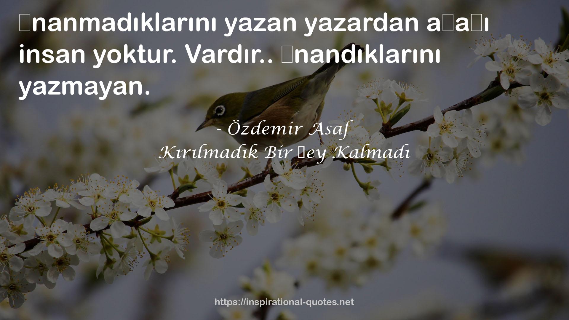 Kırılmadık Bir Şey Kalmadı QUOTES