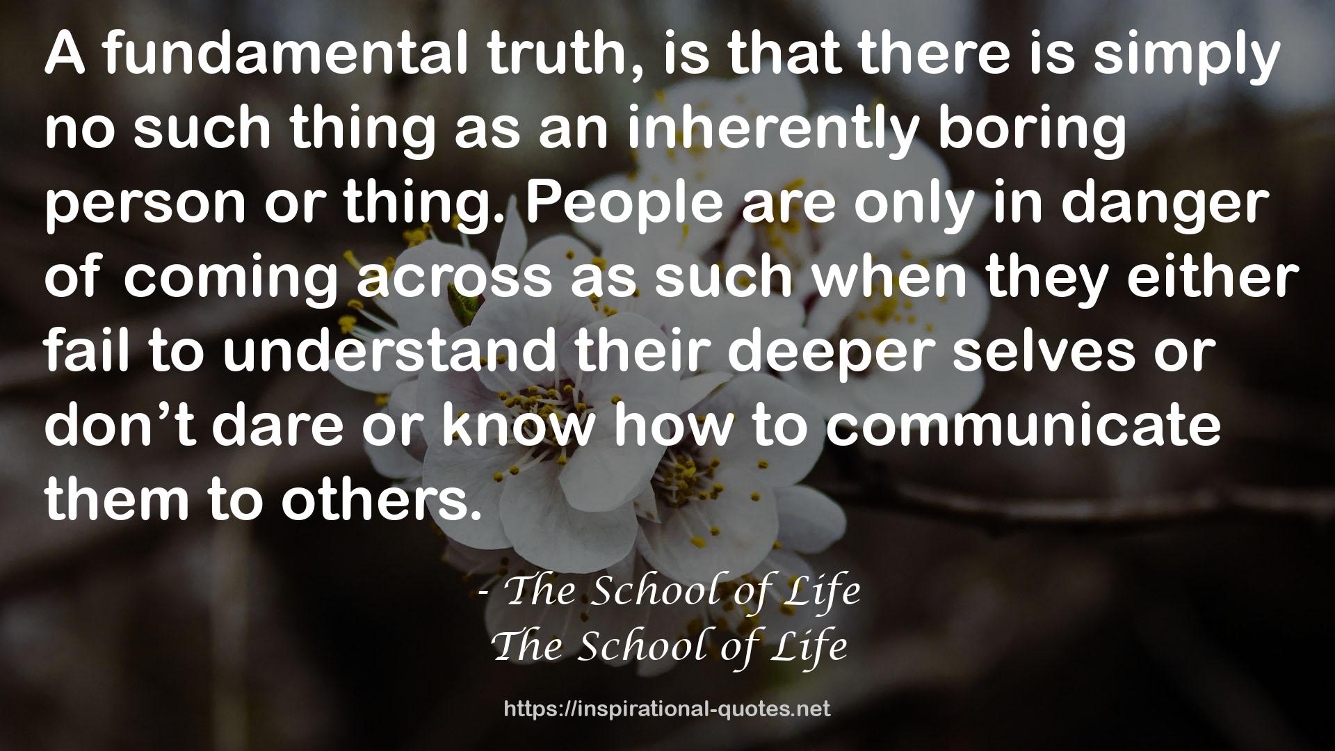 The School of Life QUOTES