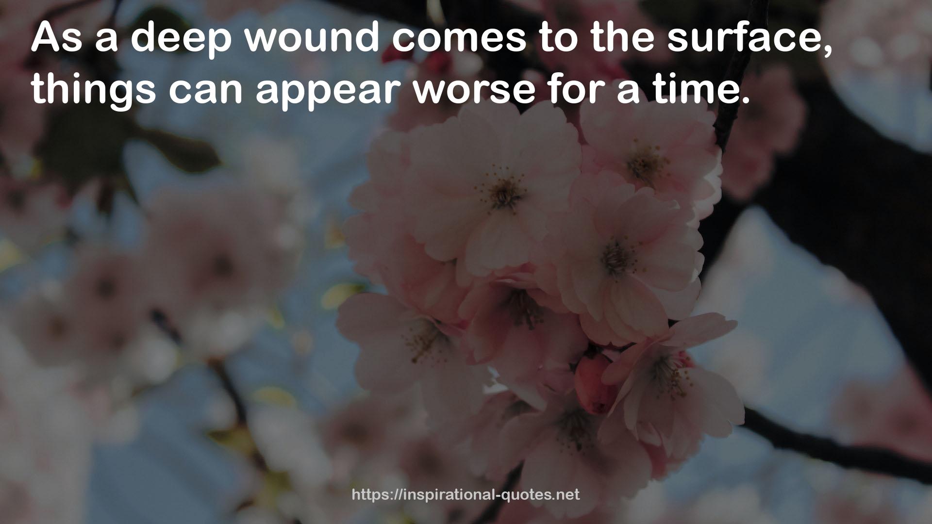 a deep wound  QUOTES