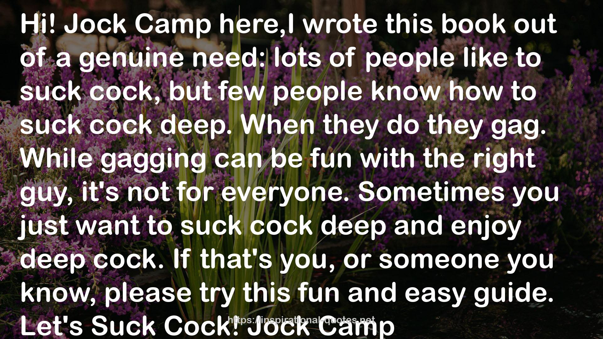 Suck Cock  QUOTES