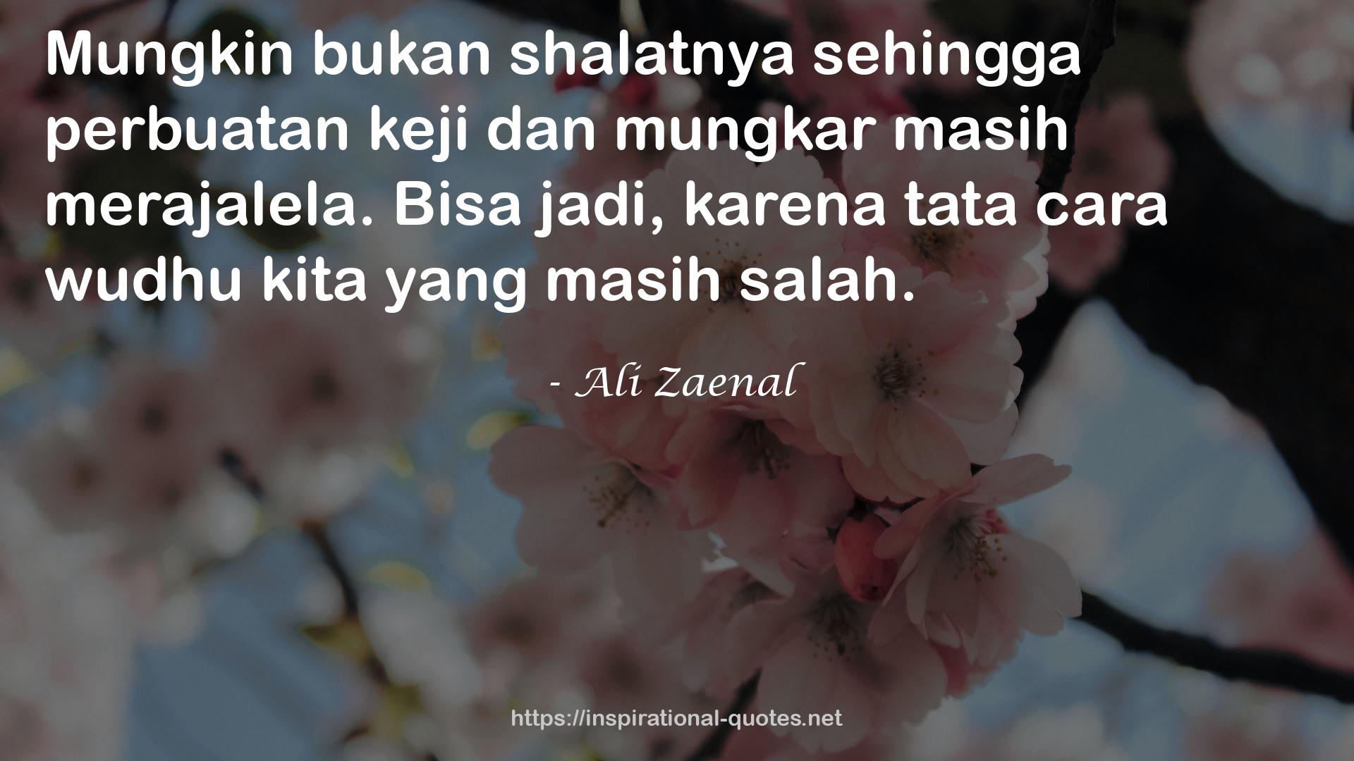 Ali Zaenal QUOTES