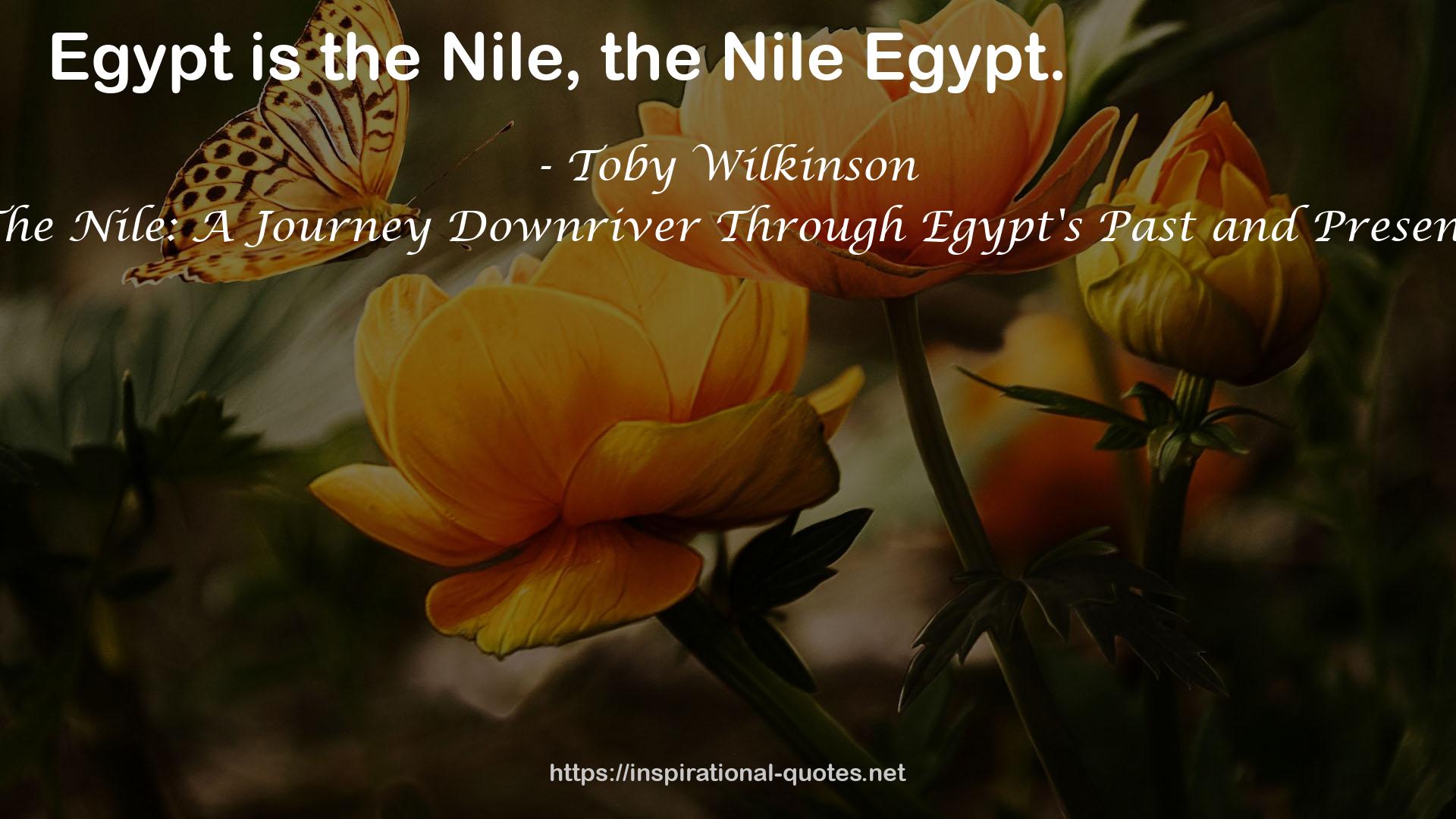 The Nile: A Journey Downriver Through Egypt's Past and Present QUOTES