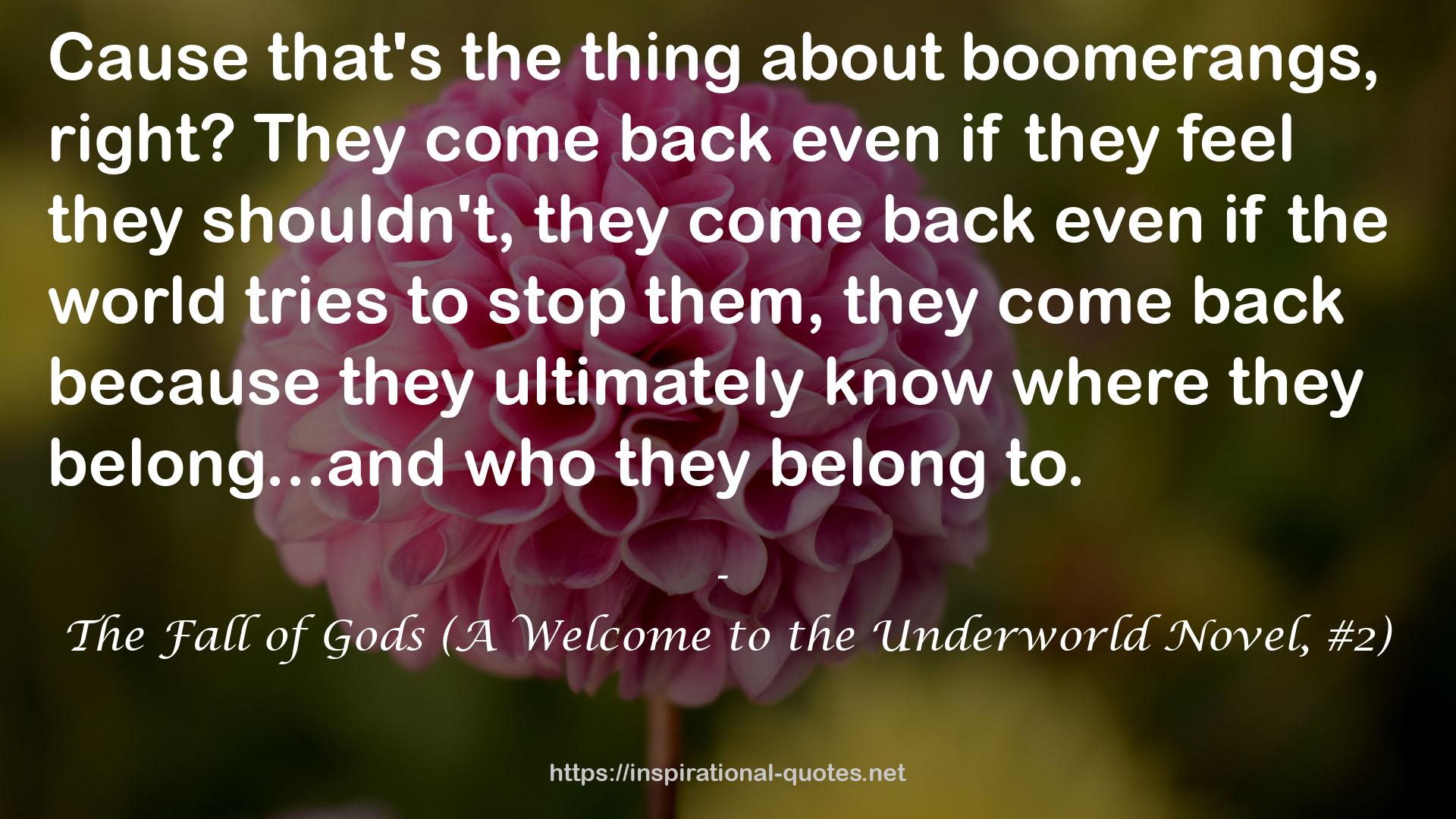 The Fall of Gods (A Welcome to the Underworld Novel, #2) QUOTES
