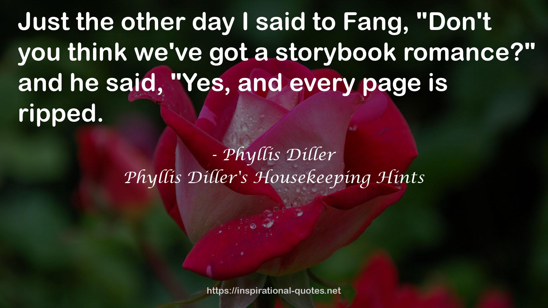 Phyllis Diller's Housekeeping Hints QUOTES